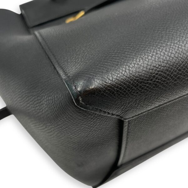 Belt Mini Black Crossbody Bag in Calfskin, Gold hardware - Image 10