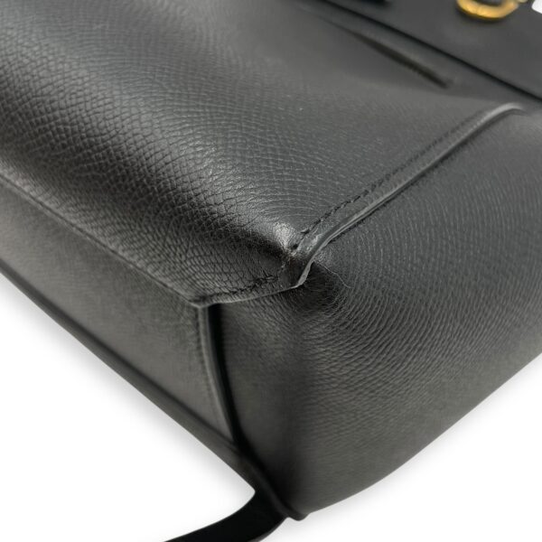 Belt Mini Black Crossbody Bag in Calfskin, Gold hardware - Image 11