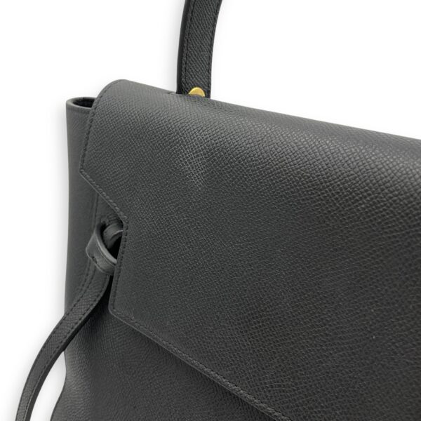 Belt Mini Black Crossbody Bag in Calfskin, Gold hardware - Image 12