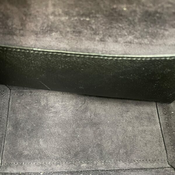 Belt Mini Black Crossbody Bag in Calfskin, Gold hardware - Image 7