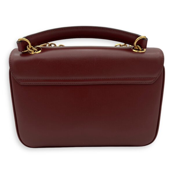 C Red Shoulder Bag in Calfskin, Gold hardware - Image 3