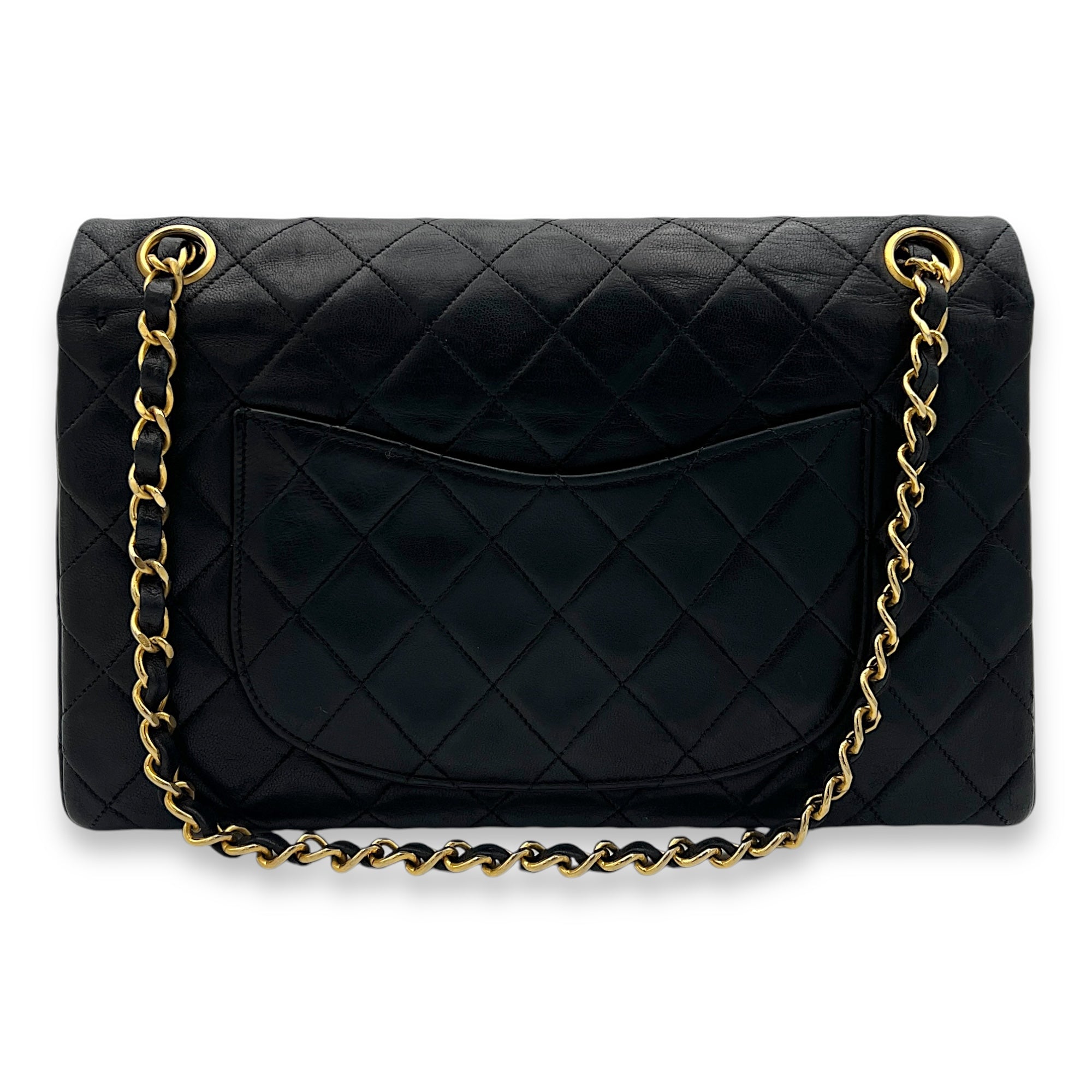Classic Shoulder Bag Medium Black in Lambskin, Gold hardware - Image 3
