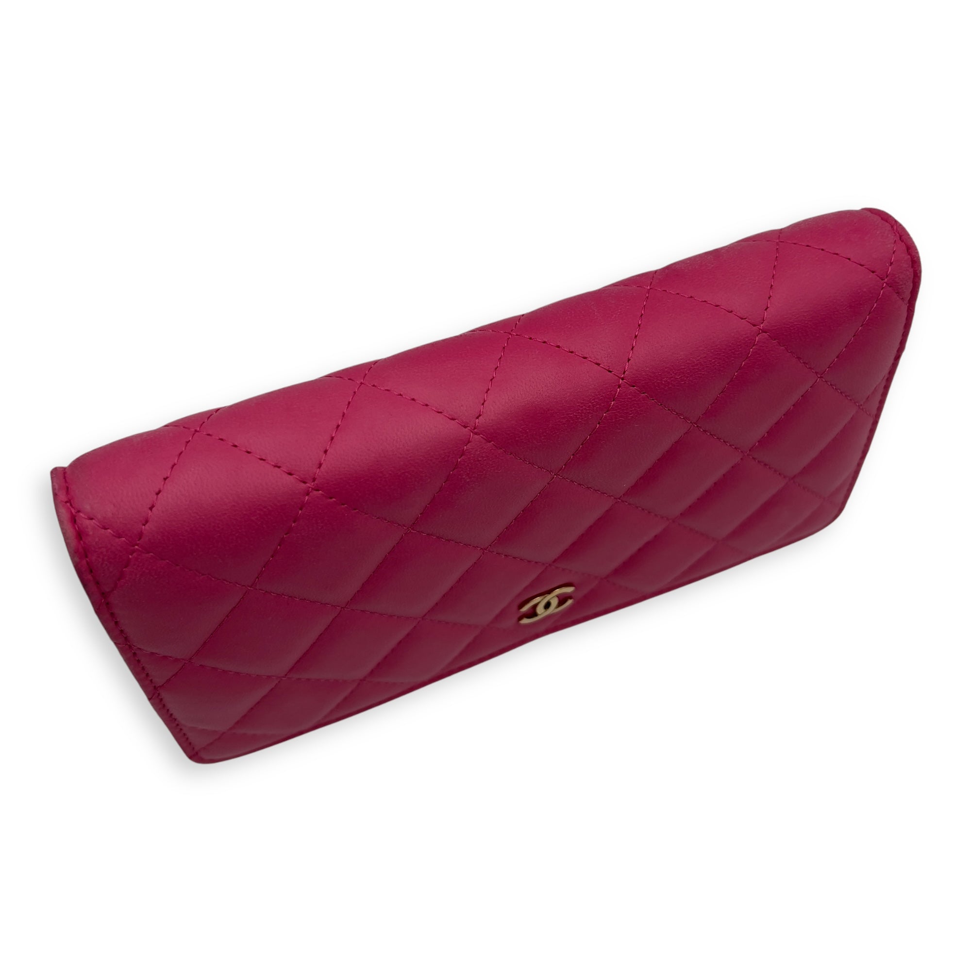 CC Wallet On Chain Pink in Lambskin, Gold hardware - Image 15