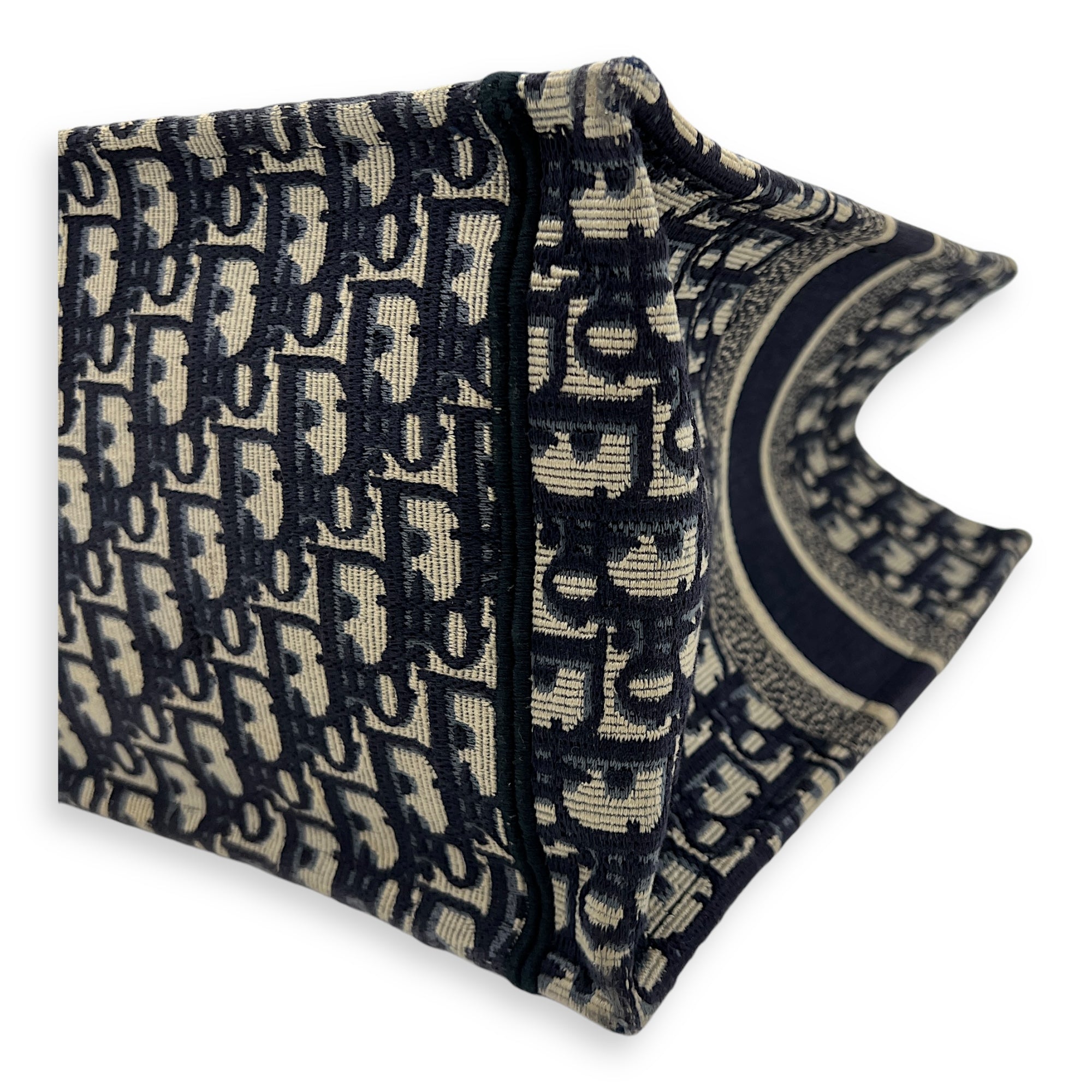 Book Tote Top Handle Bag Medium Blue in Jacquard - Image 10