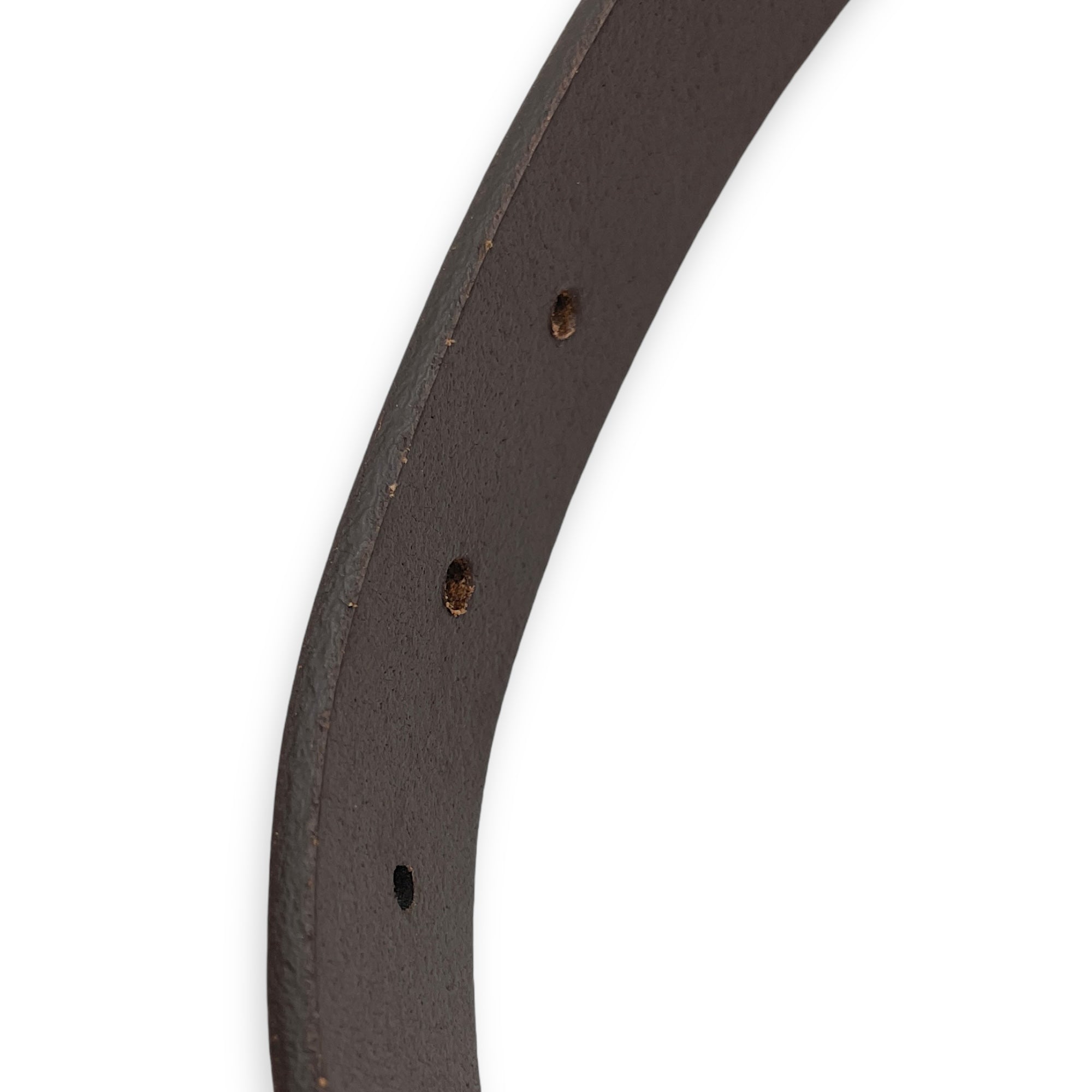 Guccissima Buckle 85/34 Brown Belt in Calfskin, Silver hardware - Image 4