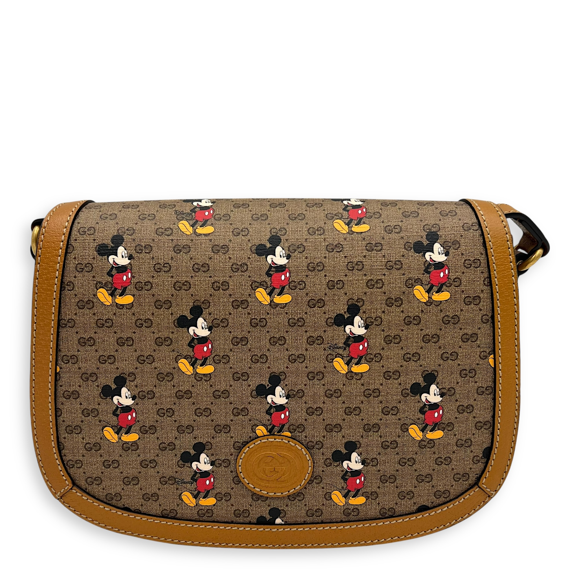 Disney Crossbody Bag Yellow in Coated Canvas, Gold hardware