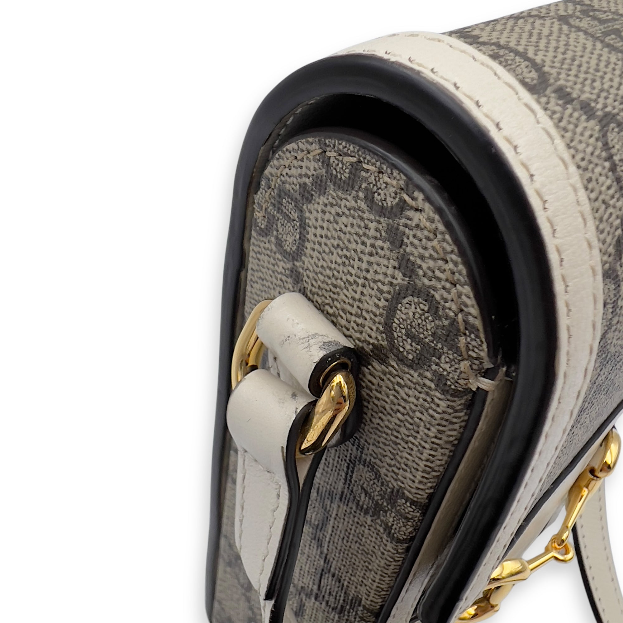 Horsebit 1955 Brown Crossbody Bag in Monogram Coated Canvas, Gold hardware - Image 22