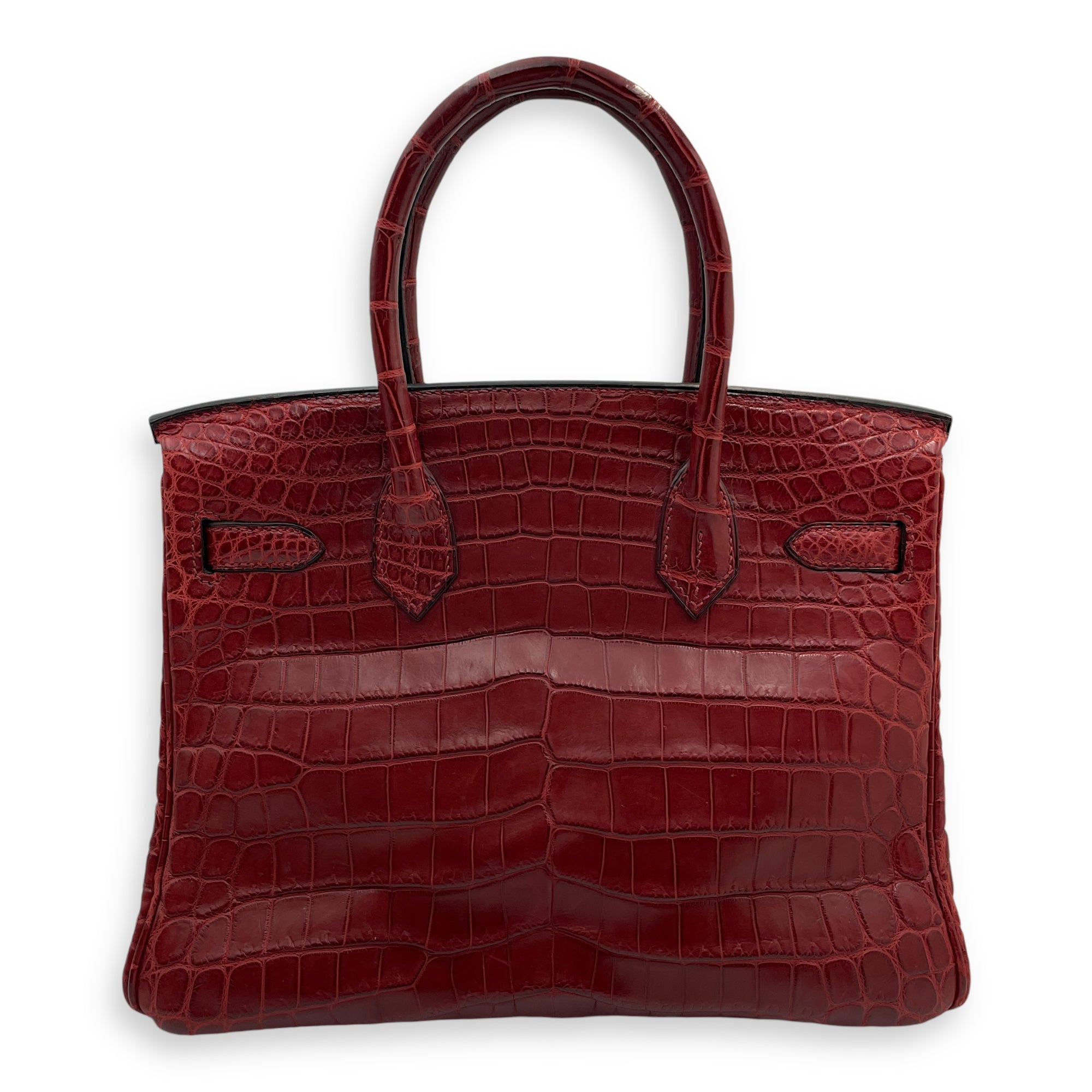 Birkin 30 Rouge in Matte Niloticus, Gold hardware - Image 3