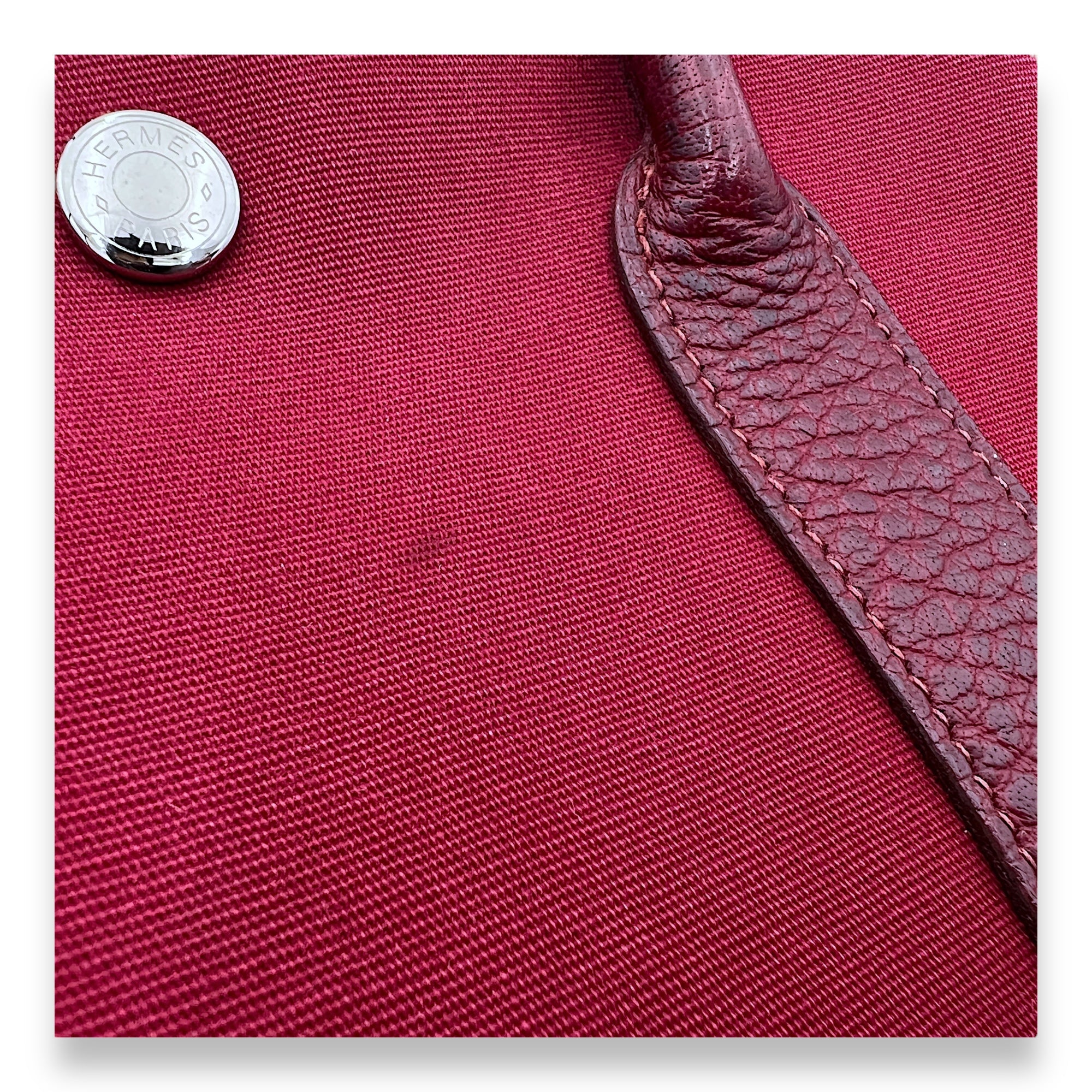 Garden File PM Red in Canvas, Palladium hardware - Image 8