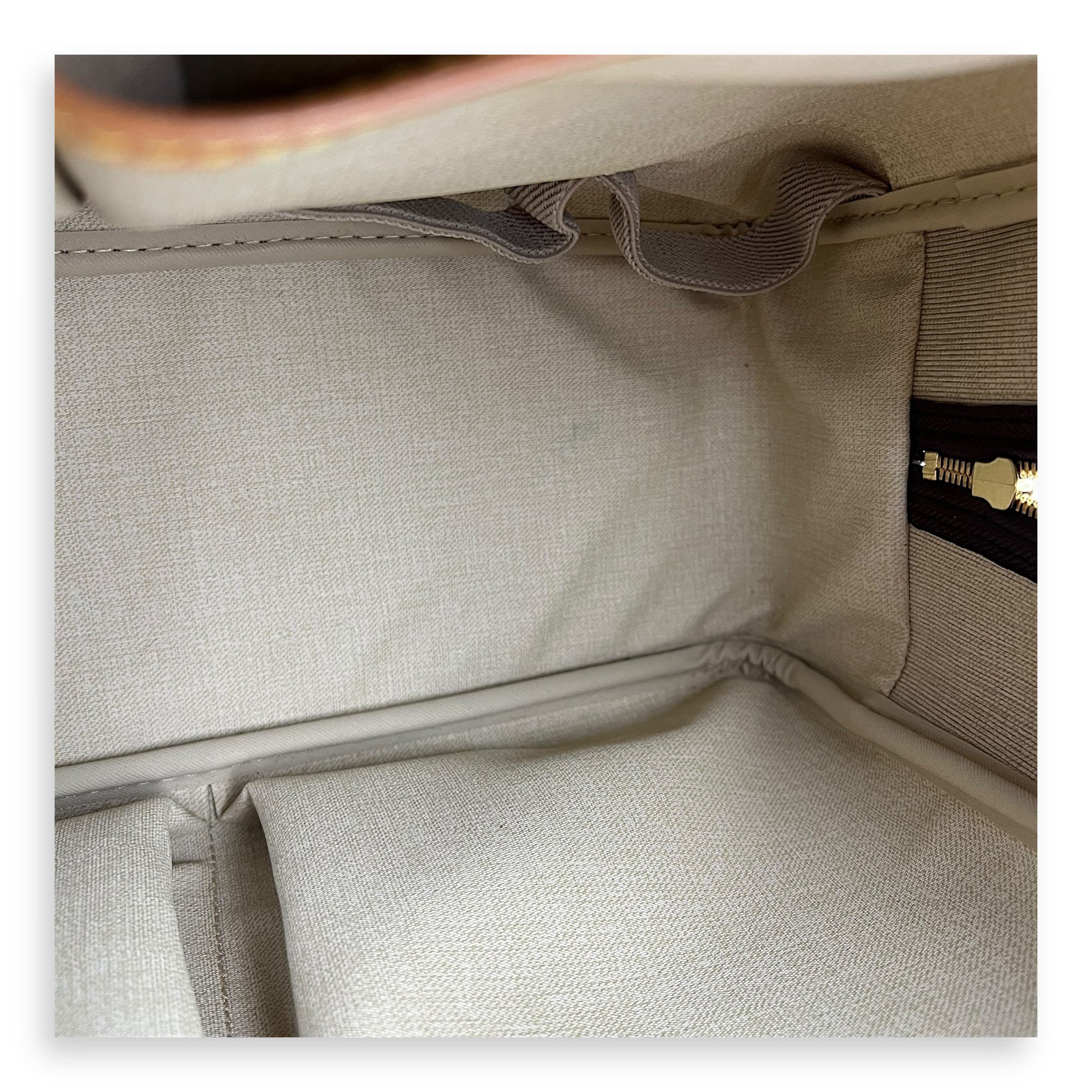 Deauville Brown Top handle Bag in Monogram Coated Canvas, Gold hardware - Image 8