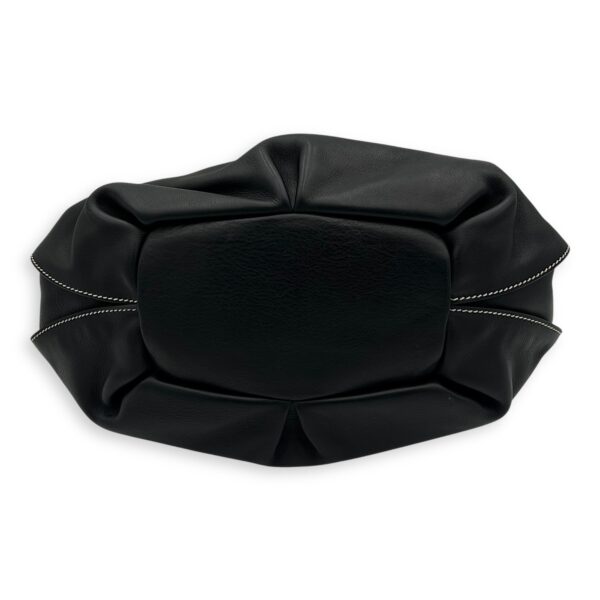 Bittersweet Black Top Handle Bag in Calfskin, Silver hardware - Image 6