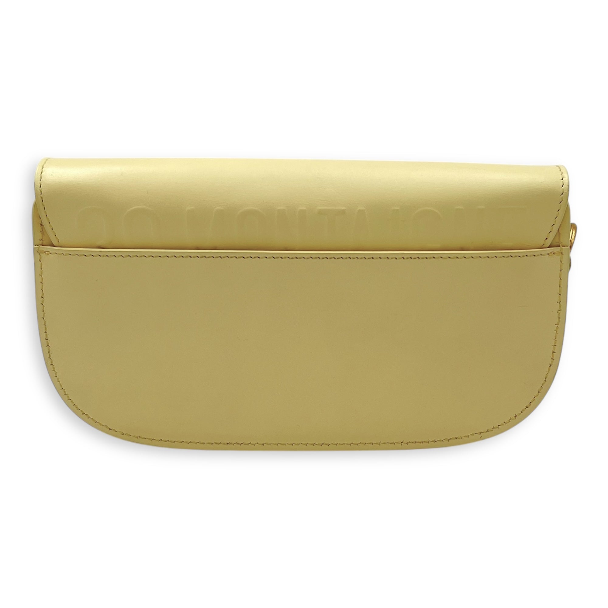 Bobby East West Yellow Crossbody Bag in Calfskin, Gold hardware - Image 3
