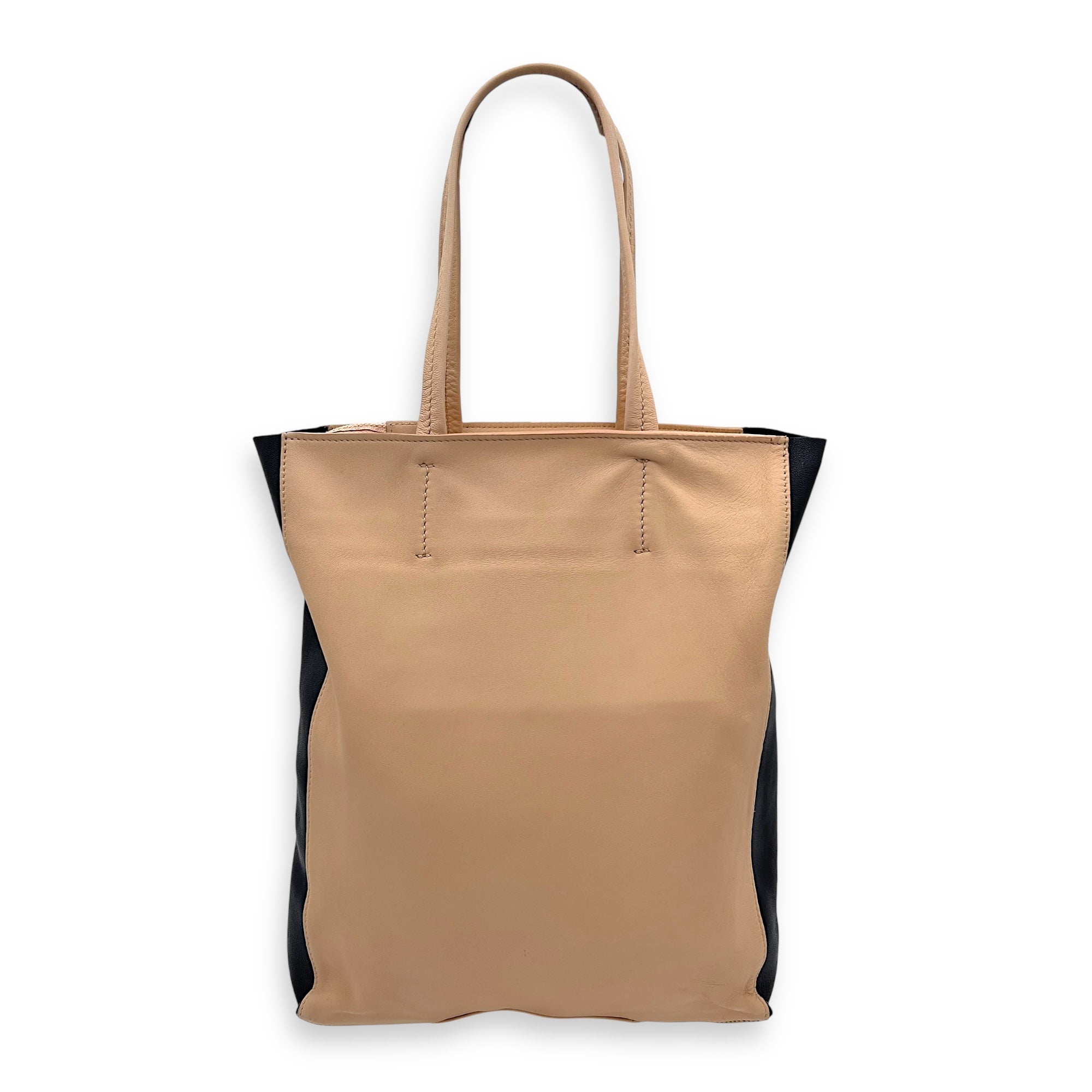 Cabas Tote Bag Beige in Calfskin - Image 3