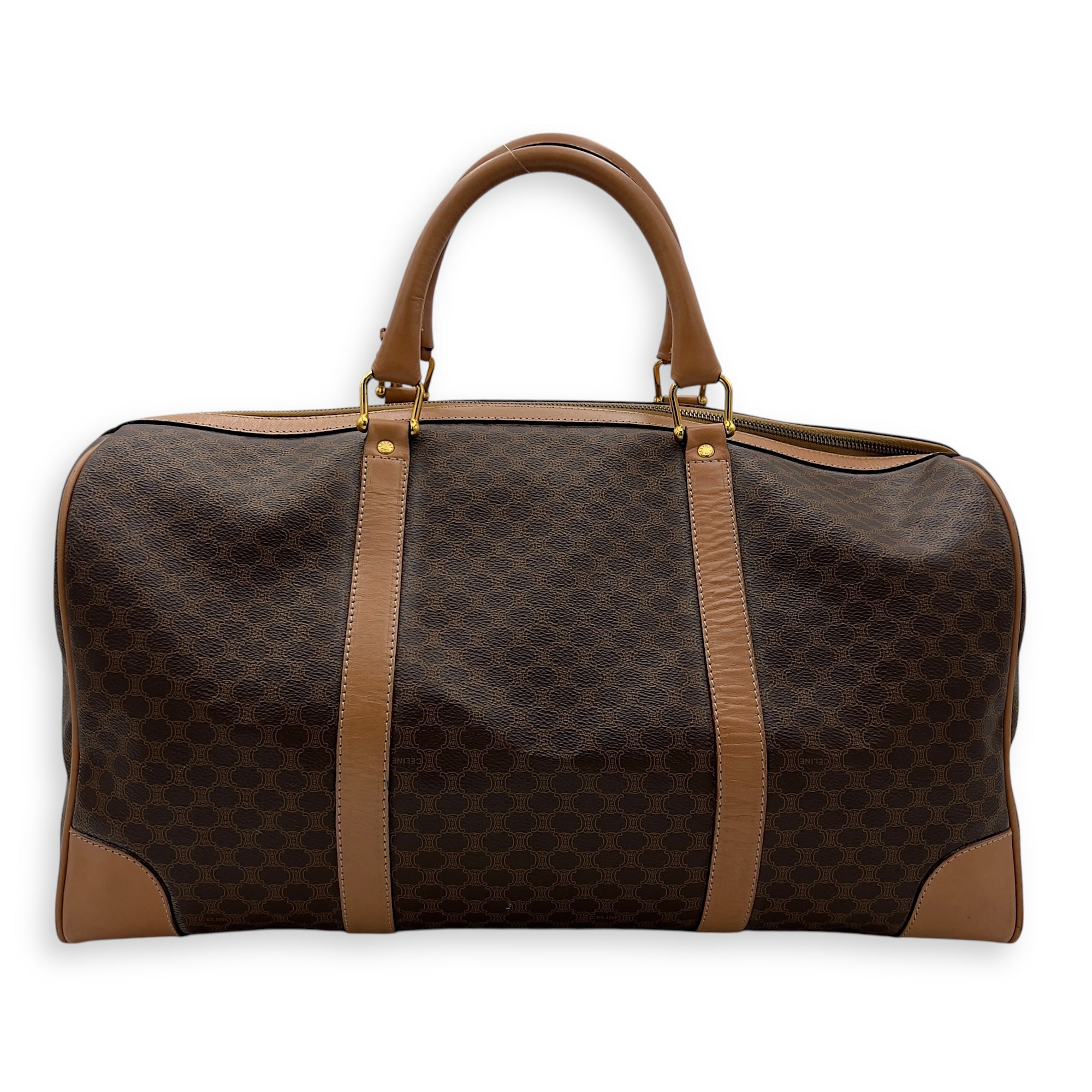 Macadam Duffle Bag Brown in Coated Canvas, Gold hardware - Image 3