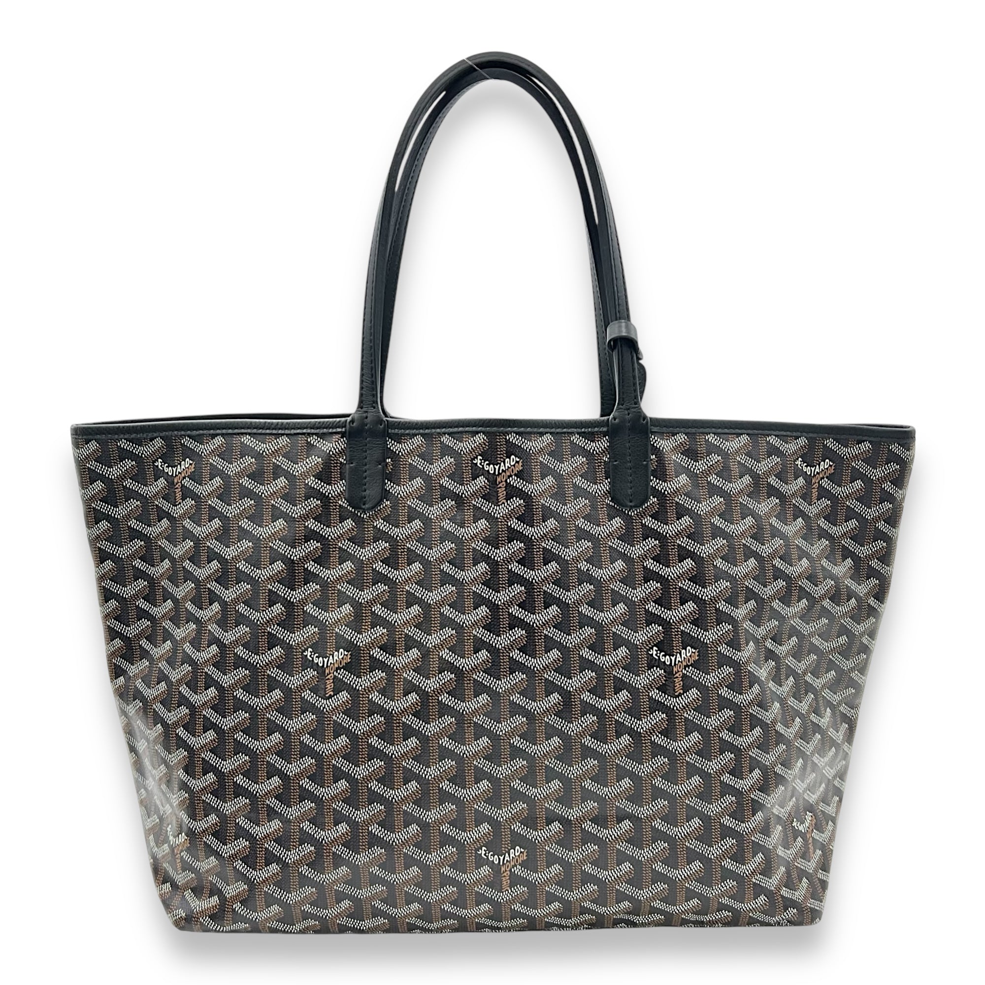 Saint Louis Tote Bag PM Black in Coated Canvas, Silver hardware - Image 3