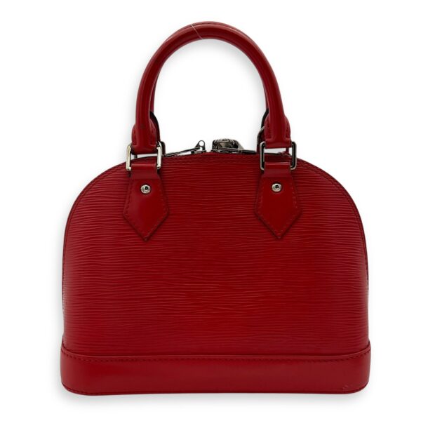 Alma Top Handle Bag BB Red in Epi Leather, Silver hardware - Image 3