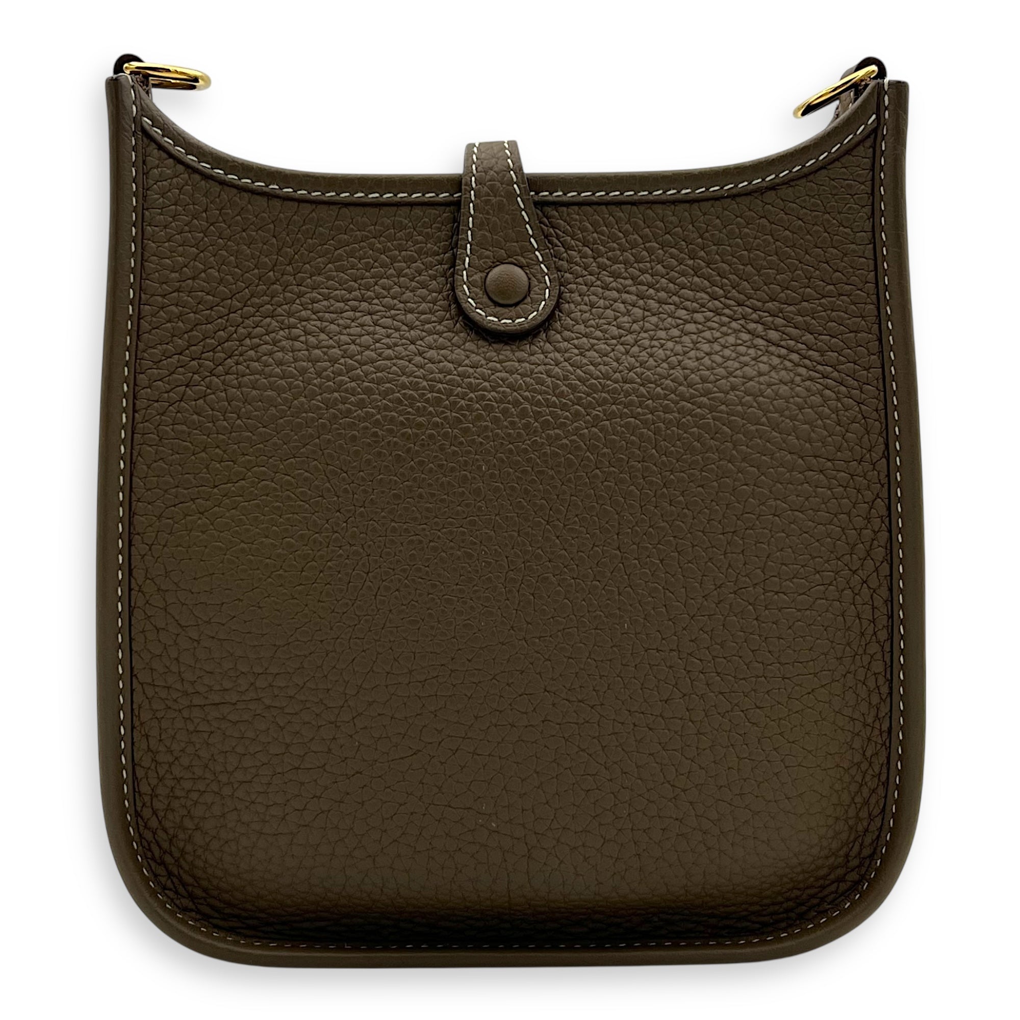 Evelyne TPM Etoupe Crossbody Bag in Clemence, Gold hardware - Image 3