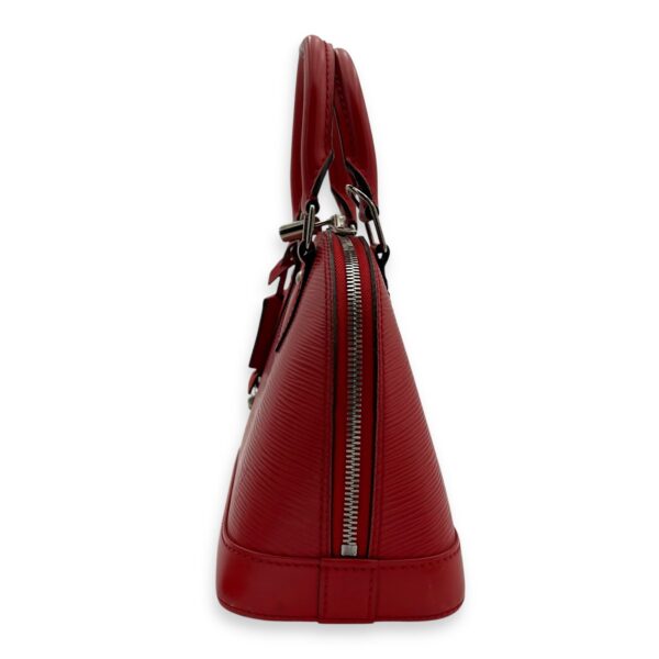 Alma Top Handle Bag BB Red in Epi Leather, Silver hardware - Image 4