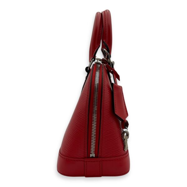 Alma Top Handle Bag BB Red in Epi Leather, Silver hardware - Image 5