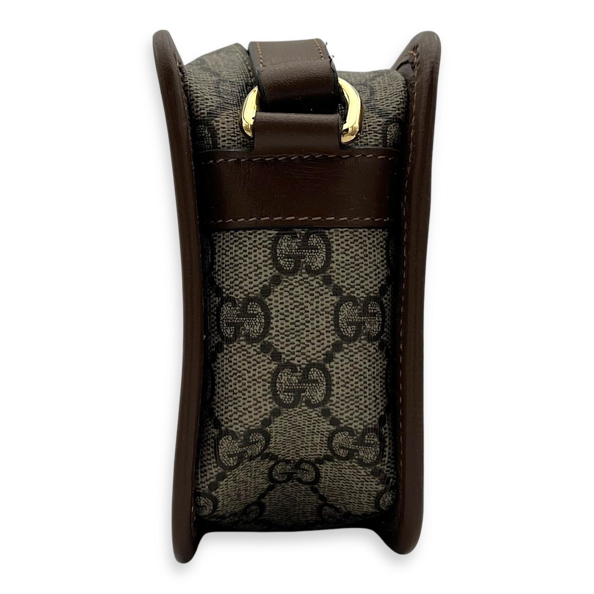 GG Supreme Crossbody Bag Brown in Coated Canvas, Gold hardware - Image 5