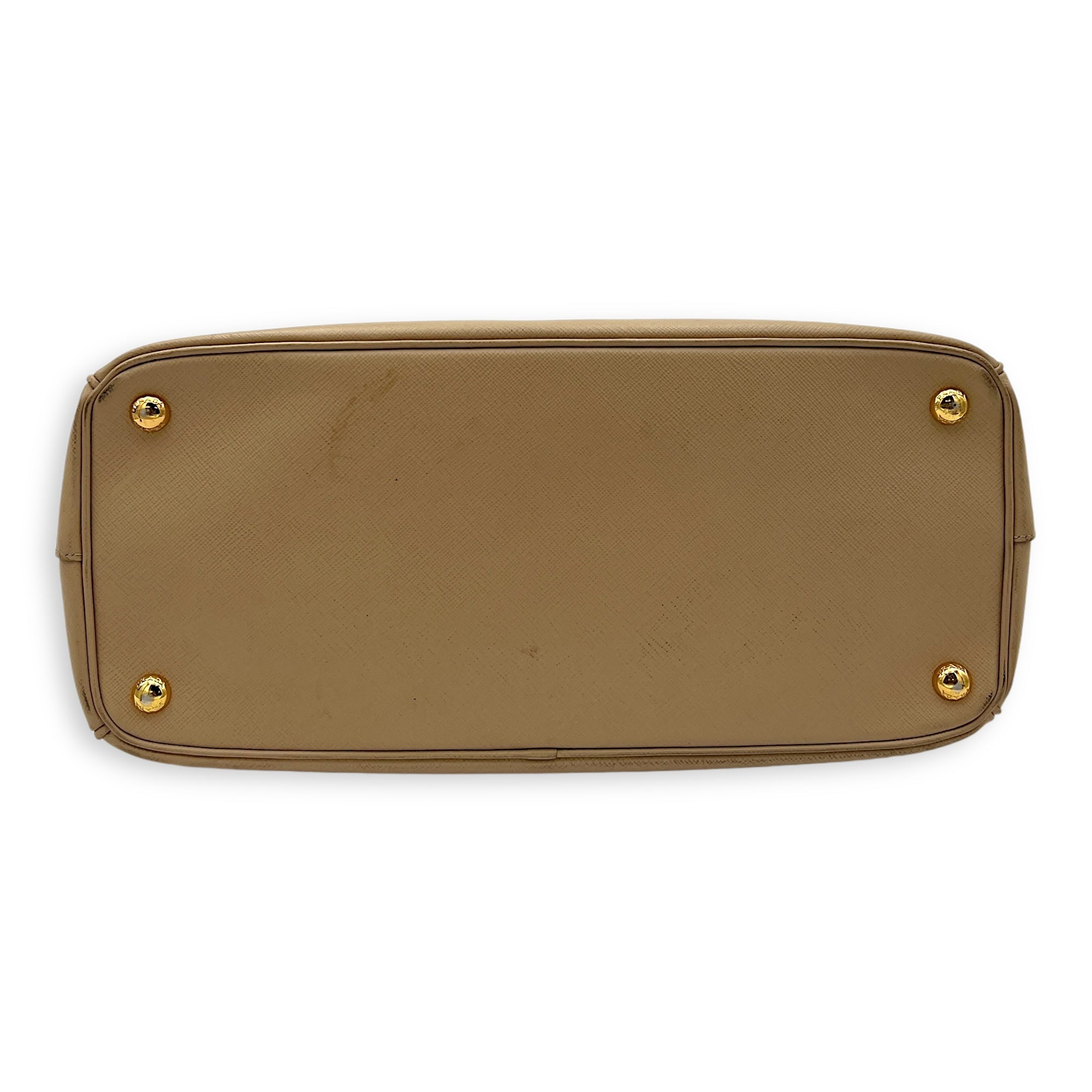 Triangle Top Handle Bag Beige in Calfskin, Gold hardware - Image 6