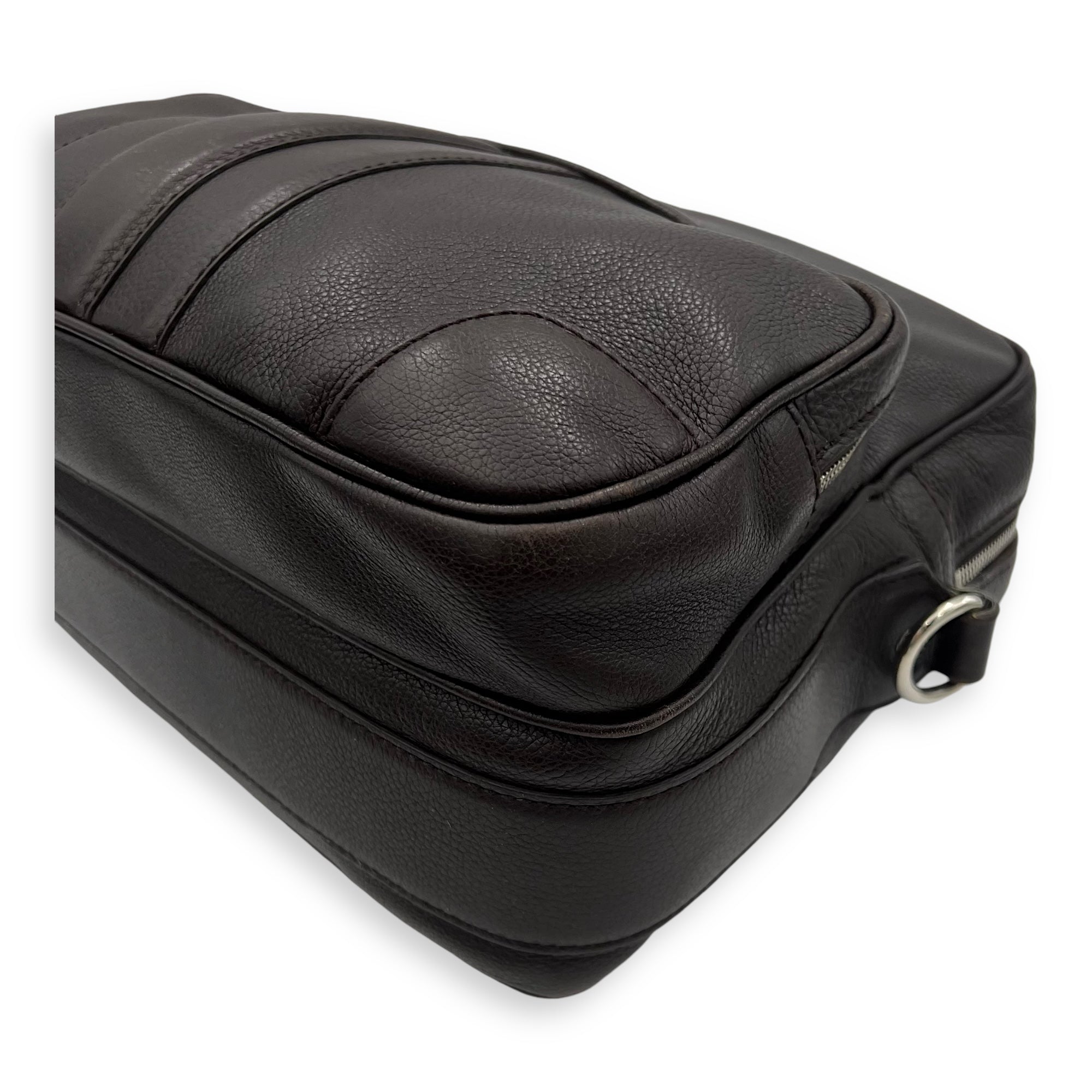 Classic Brown Messenger in Calfskin, Silver hardware - Image 13