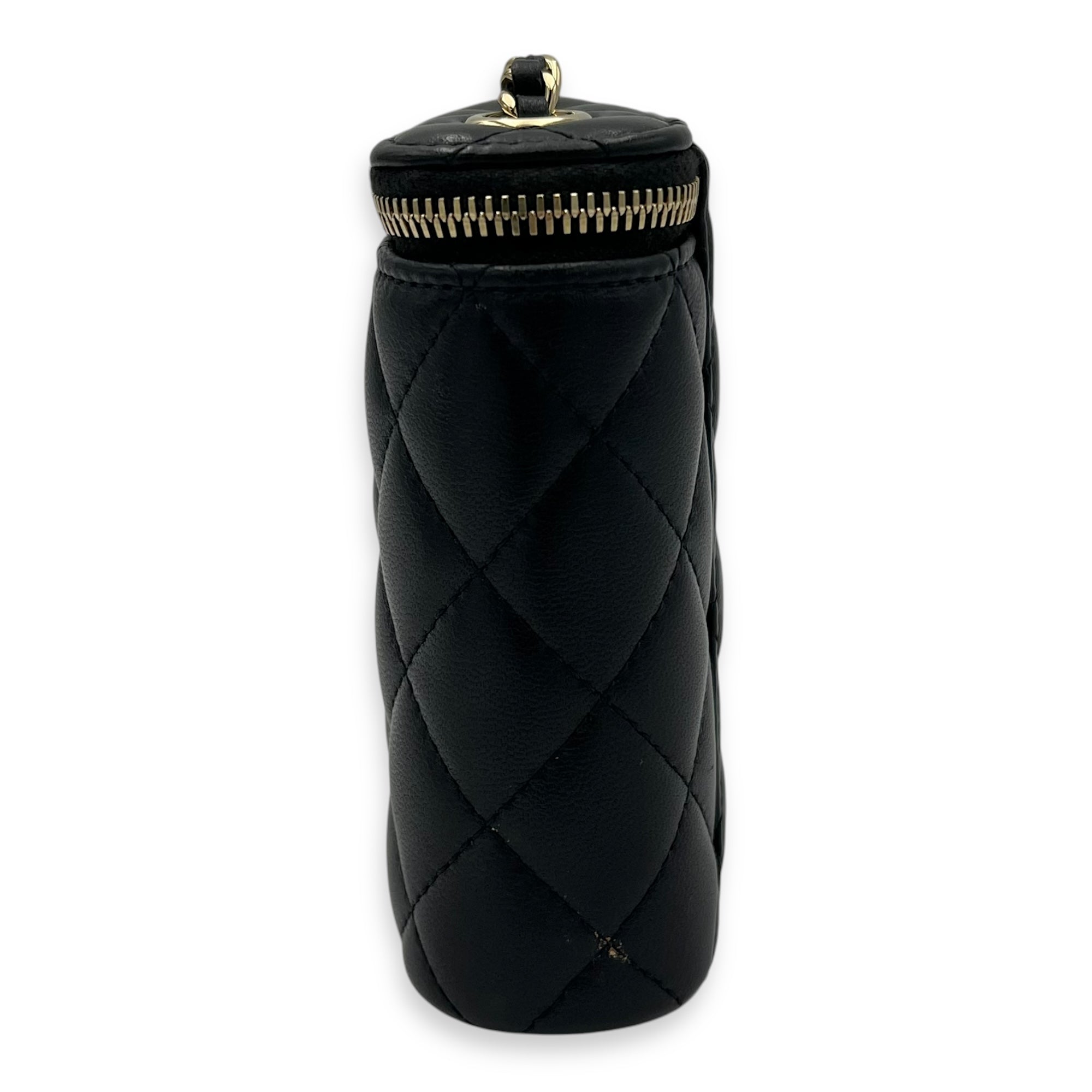 CC Vanity Bag Black in Lambskin, Gold hardware - Image 4