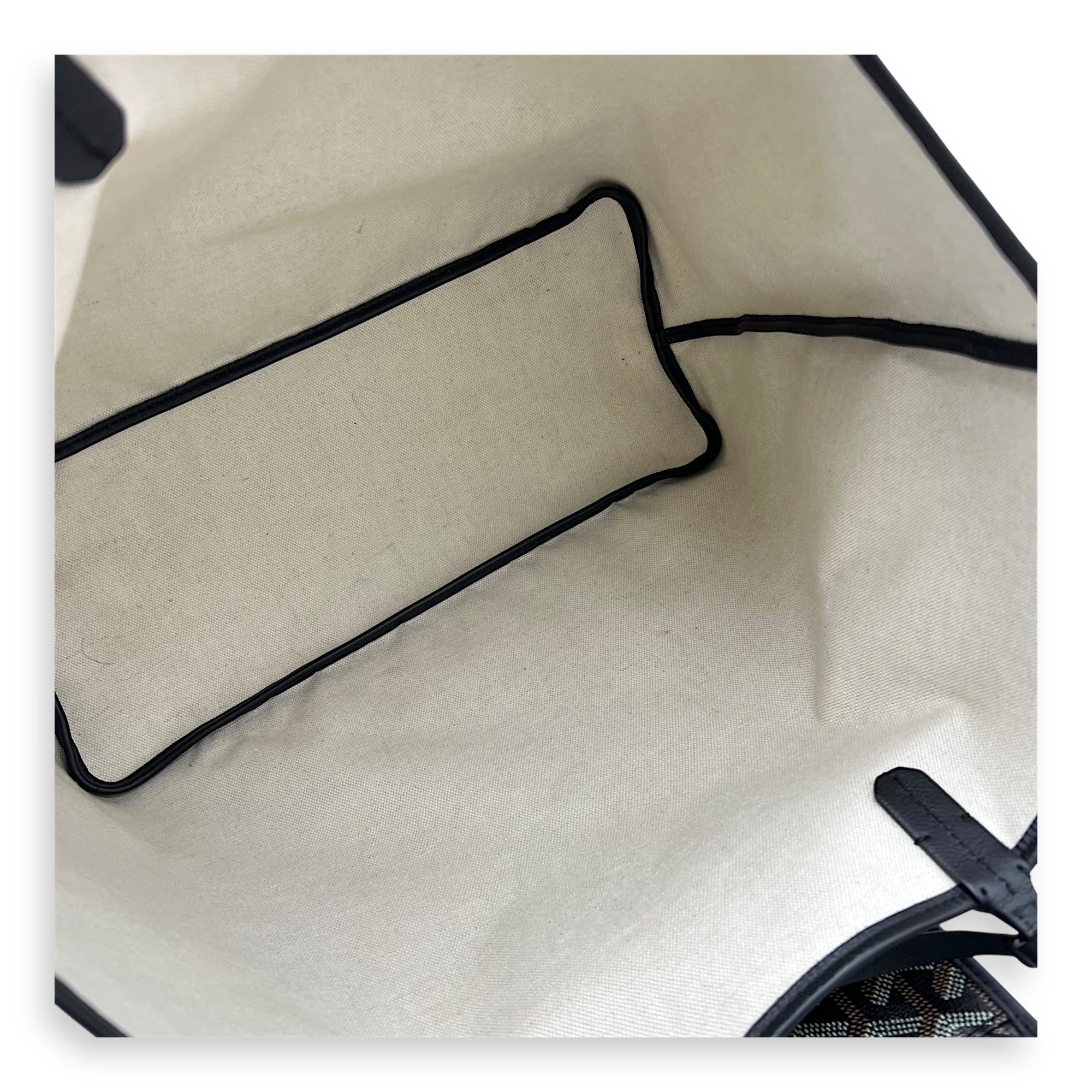 Saint Louis Tote Bag PM Black in Coated Canvas, Silver hardware - Image 8