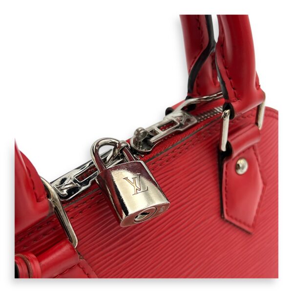 Alma Top Handle Bag BB Red in Epi Leather, Silver hardware - Image 8