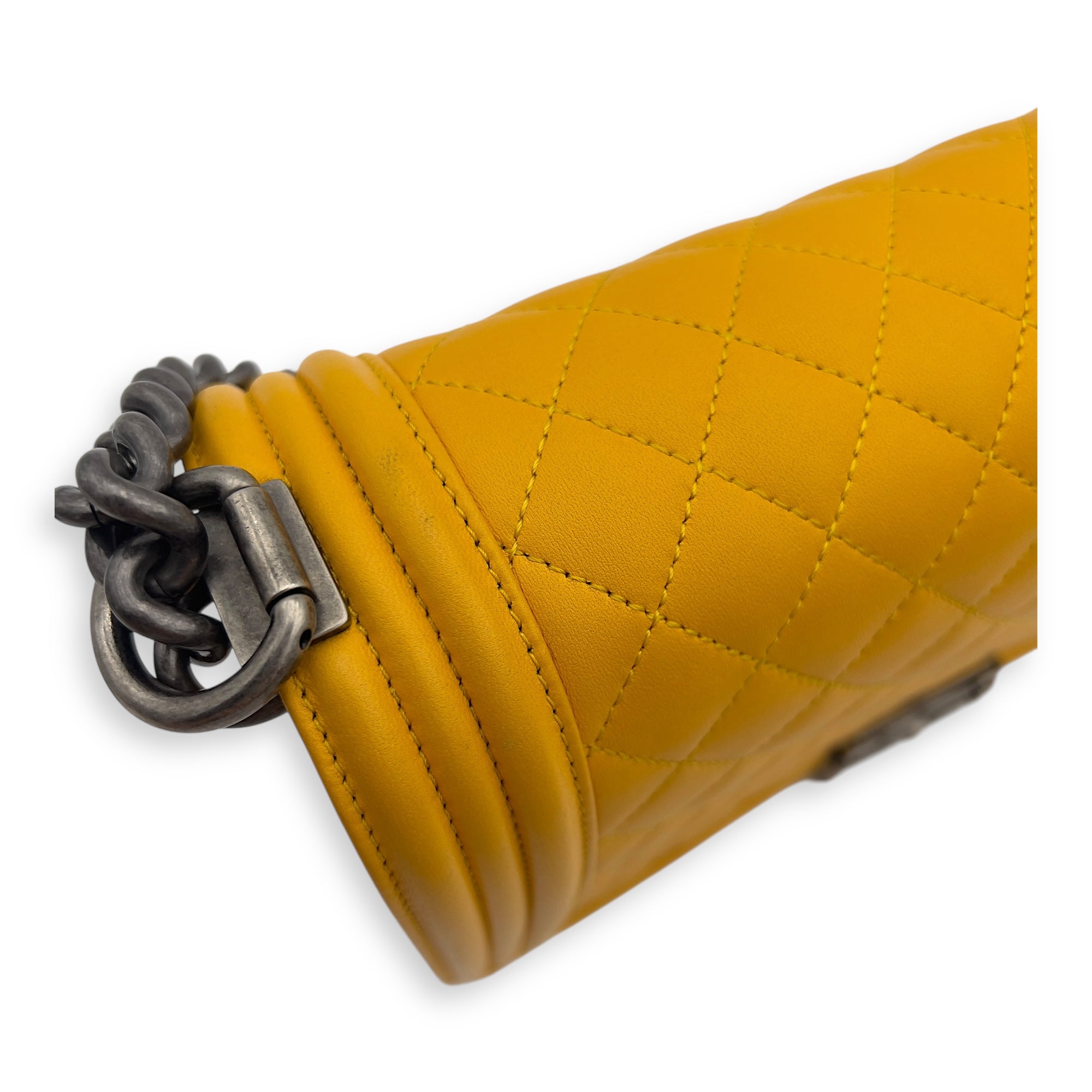 Boy Large Shoulder bag in Lambskin, Ruthenium Hardware - Image 9