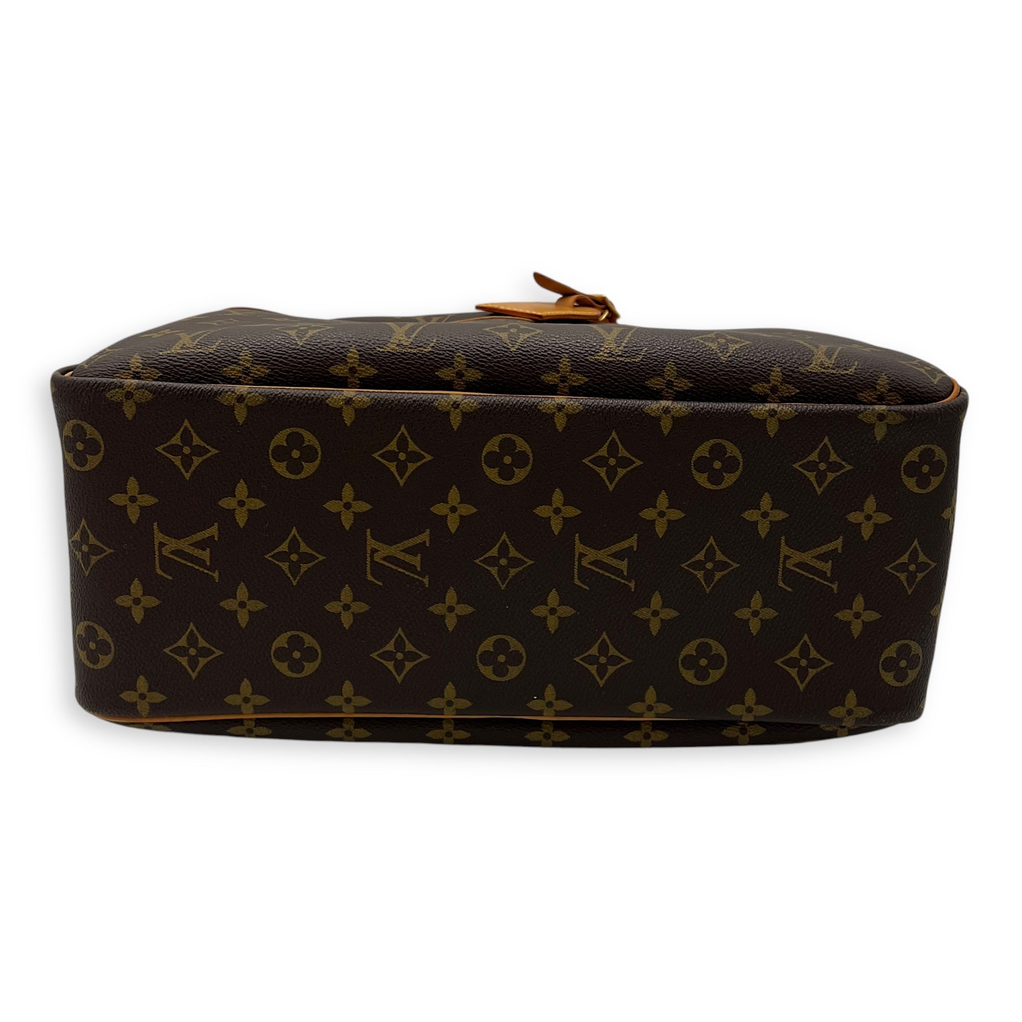 Deauville Brown Top handle Bag in Monogram Coated Canvas, Gold hardware - Image 6