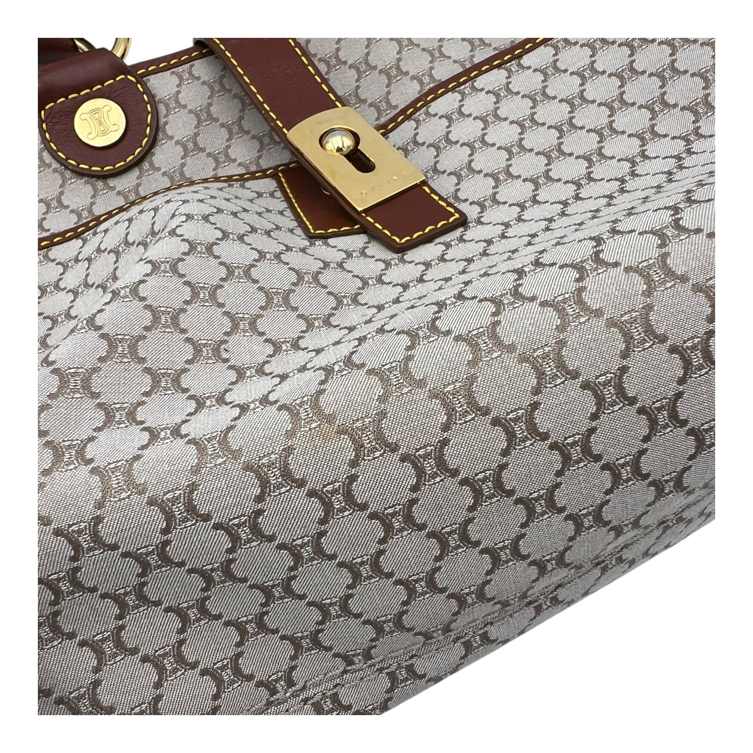 Macadam Shoulder Bag White in Coated Canvas, Gold hardware - Image 11