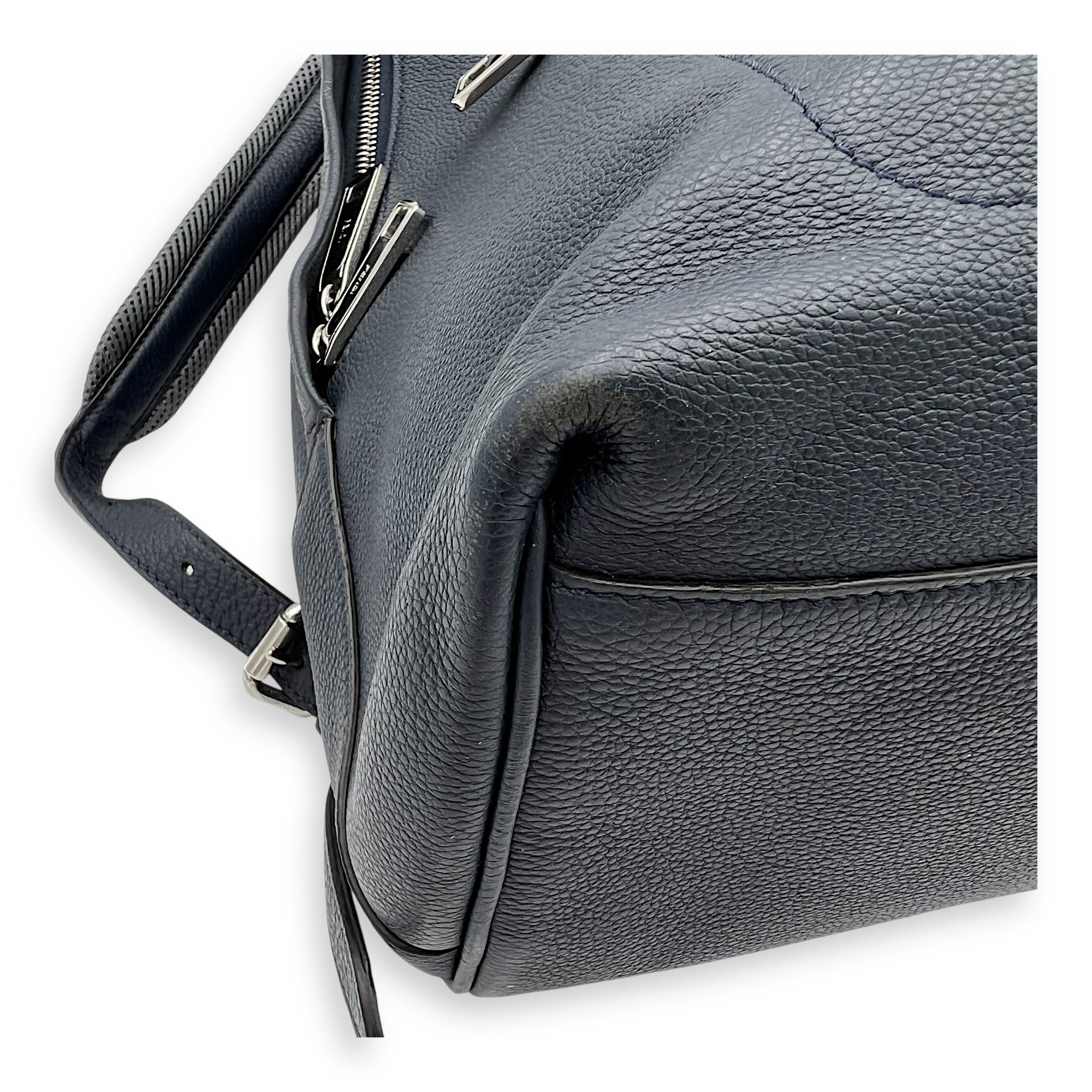 Chiodo Backpack Blue in Calfskin, Silver hardware - Image 10