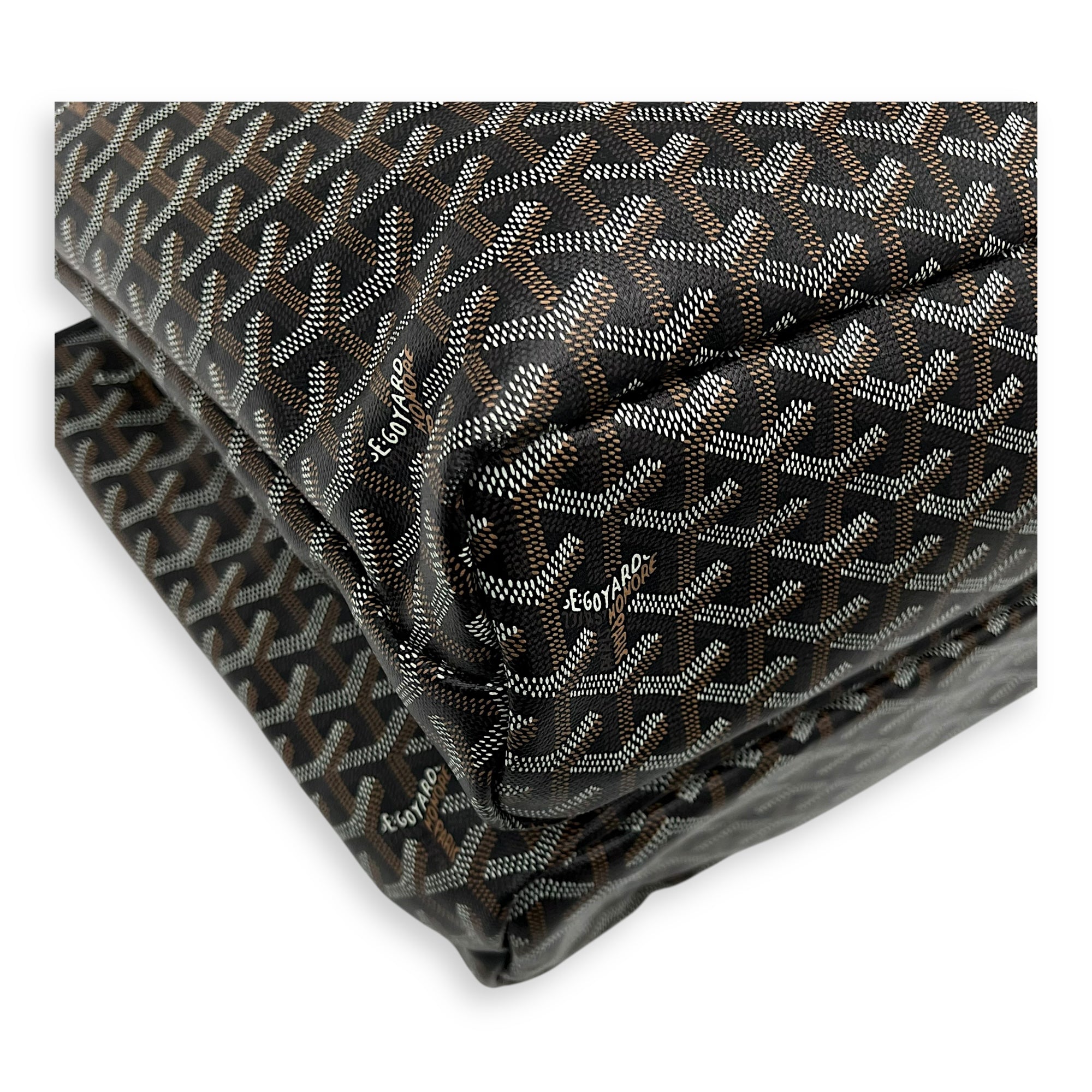 Isabelle PM Black Tote Bag in Coated Canvas, Silver hardware - Image 12