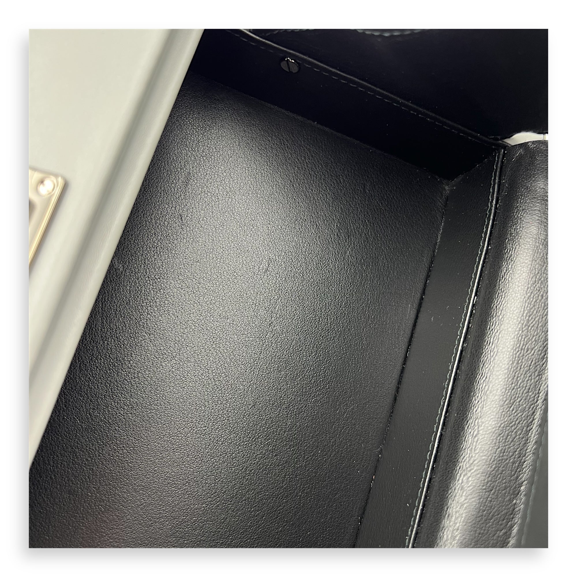 Kenny Scharf Vanity Top Handle Bag Grey in Calfskin, Silver hardware - Image 13