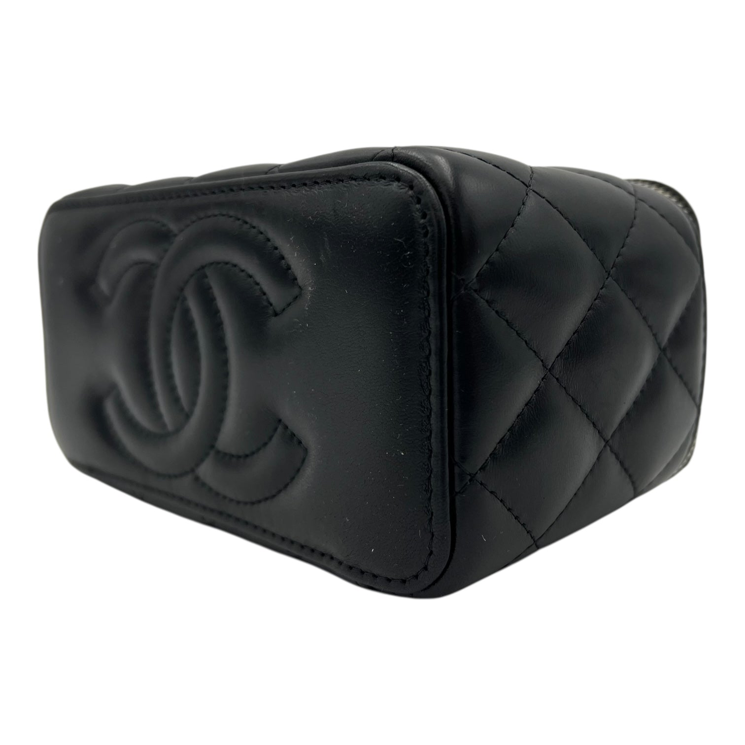 Pearl Crush Vanity Crossbody Bag Black in Lambskin, Gold hardware - Image 11