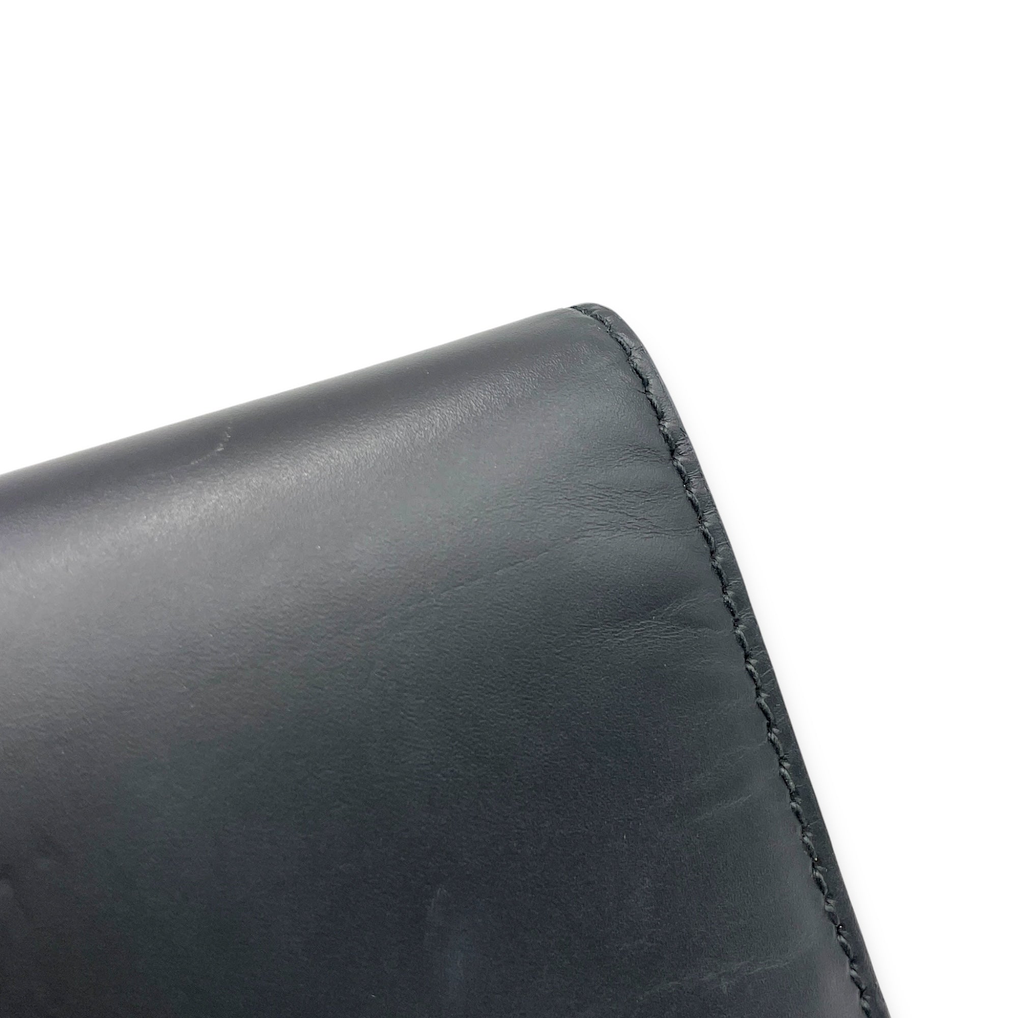 J'adior Black Wallet On Chain in Calfskin, Brushed Gold hardware - Image 10