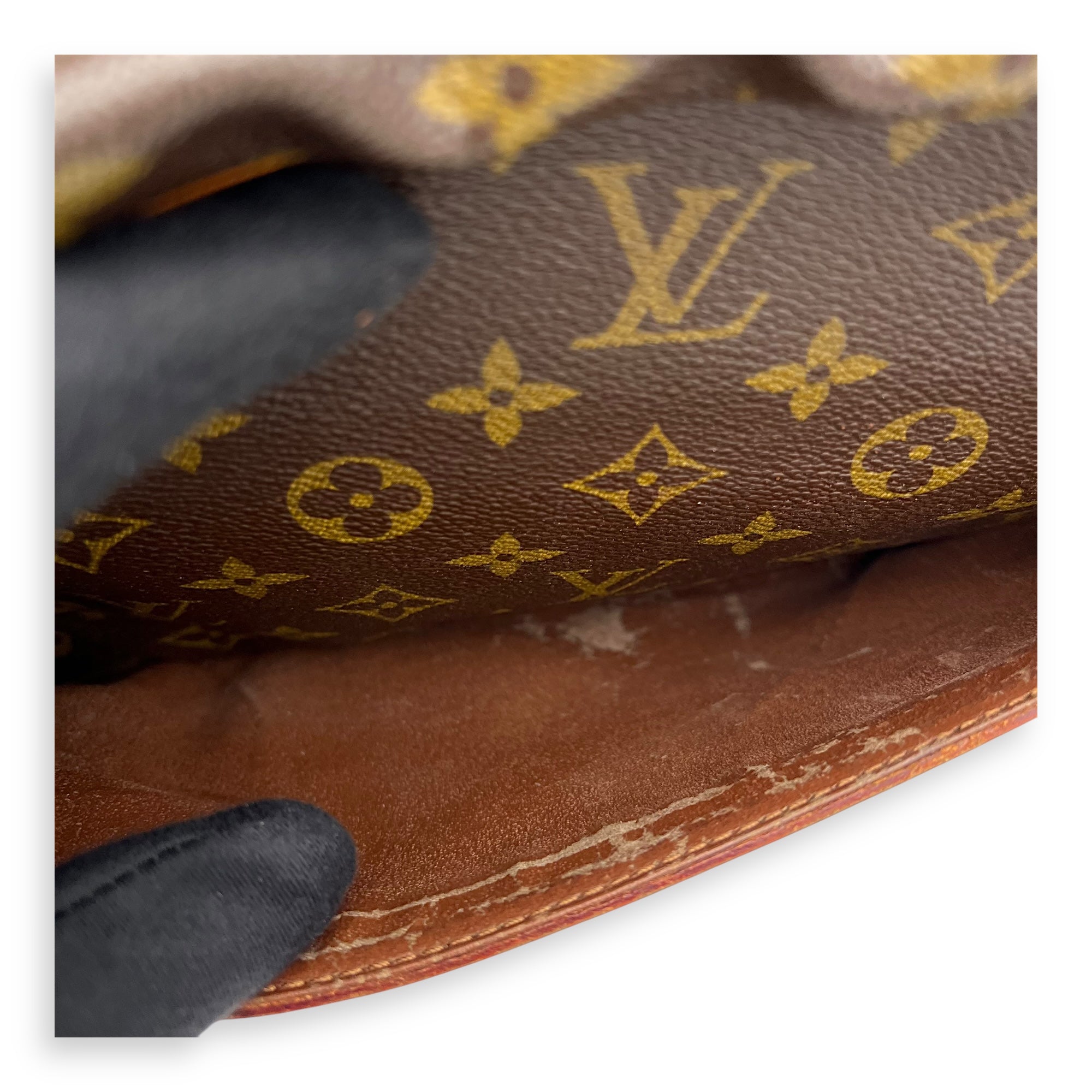 Compiegne Brown Pouch in Monogram Coated Canvas, Gold hardware - Image 8