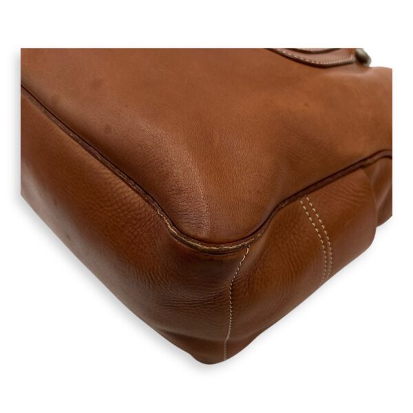 Boogie Top Handle Bag Brown in Calfskin, Silver hardware - Image 16