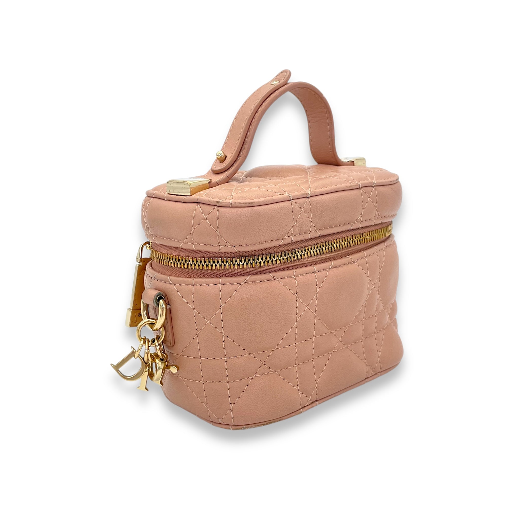 LADY DIOR Micro Vanity bag in Lambskin, Gold Hardware - Image 4