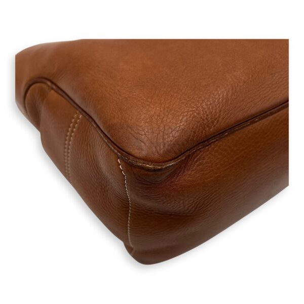 Boogie Top Handle Bag Brown in Calfskin, Silver hardware - Image 13