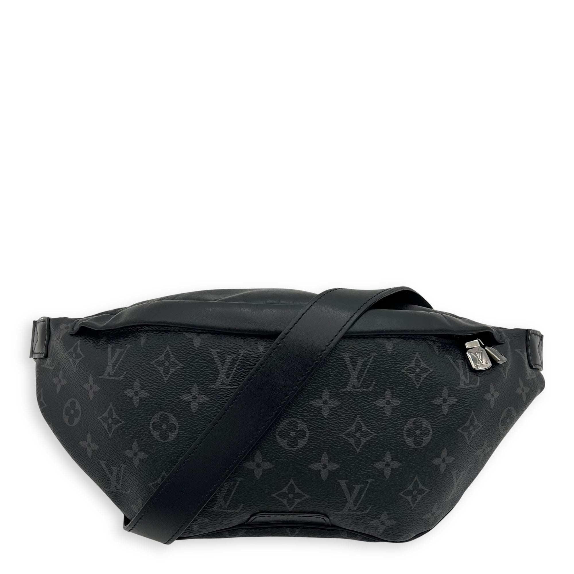 Discovery Belt Bag Eclipse in Monogram Coated Canvas, Silver hardware