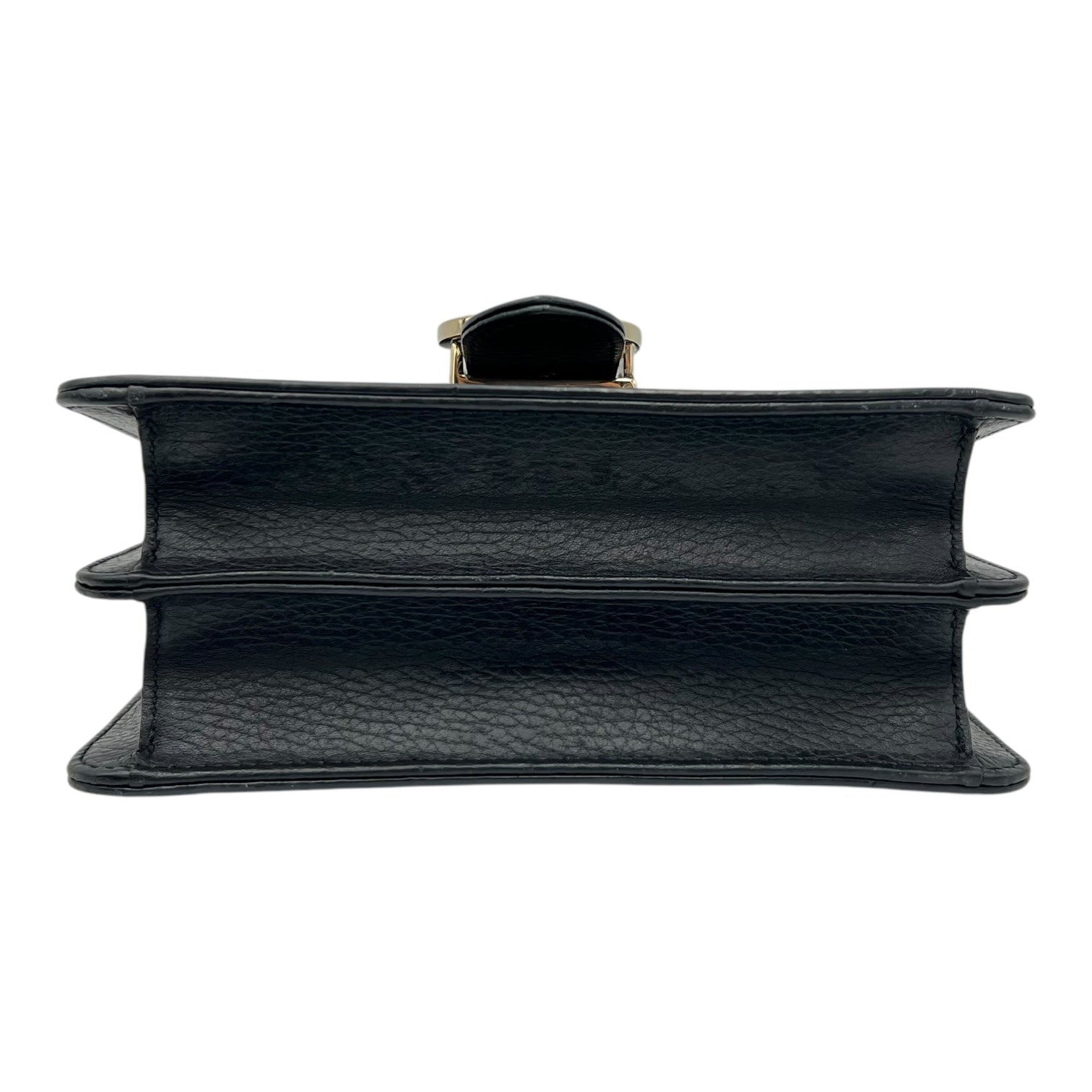 Interlocking G Crossbody Bag Black in Calfskin, Gold hardware - Image 6