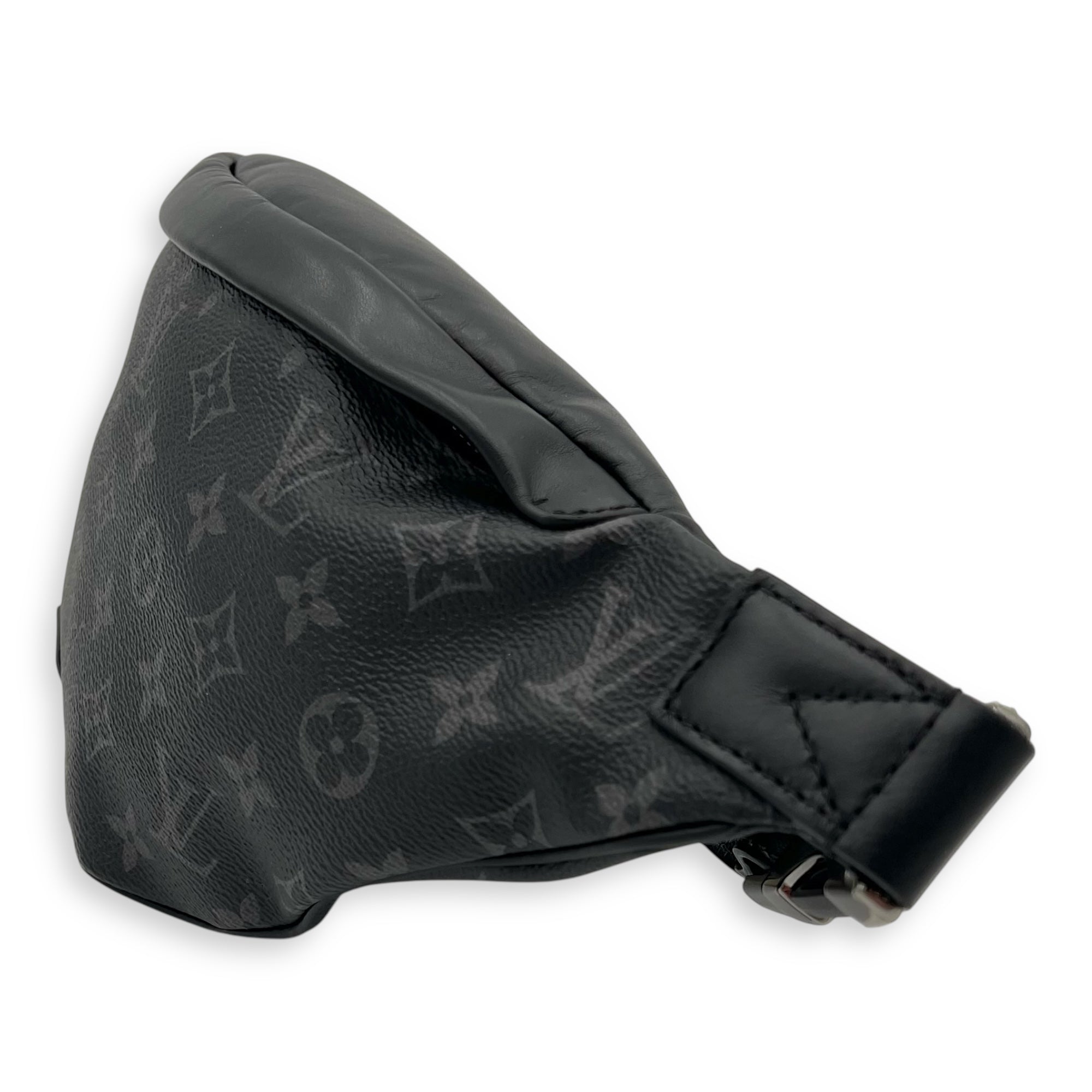 Discovery Bumbag Black in Monogram Coated Canvas, Silver hardware - Image 5