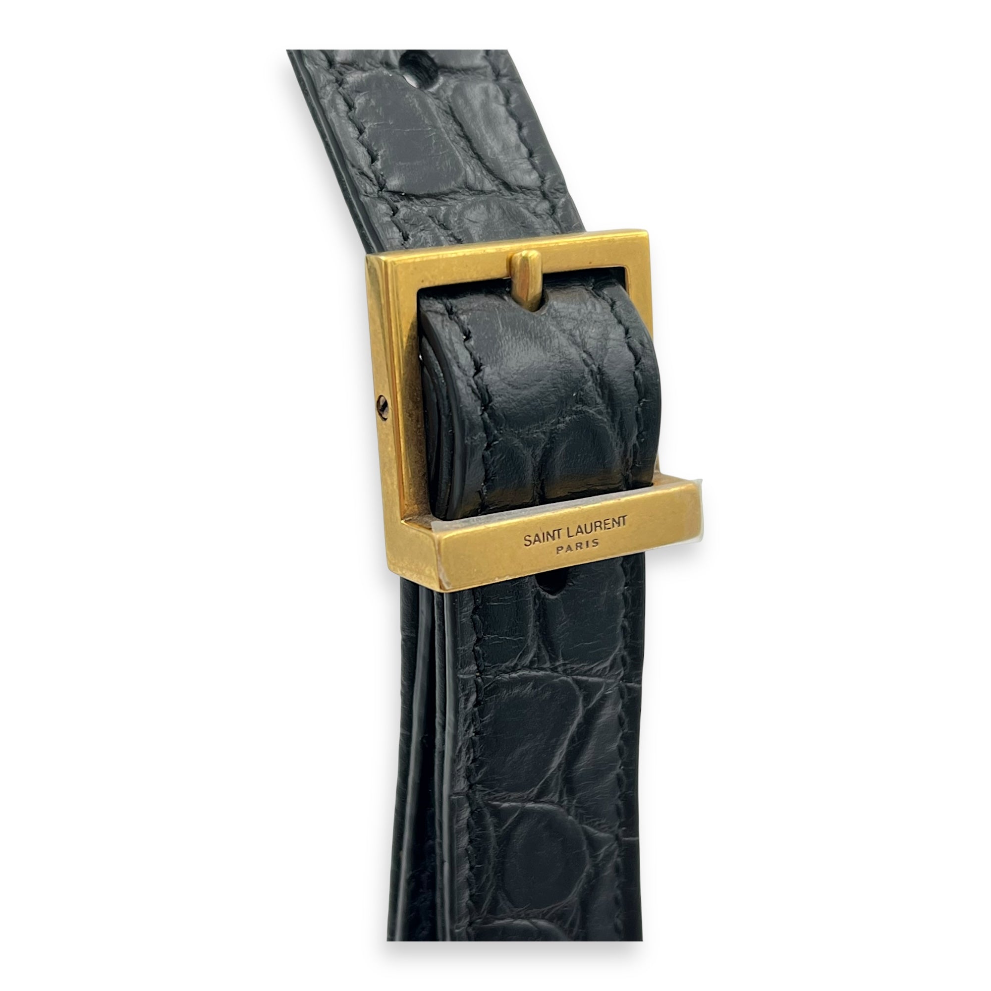 Le 5 A 7 Shoulder Bag Medium Black in Calfskin, Gold hardware - Image 7