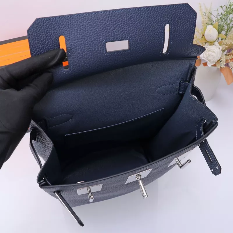 Hermes AAA Quality Messenger Bags In Navy For Unisex Trendsetting 2200 - Image 7