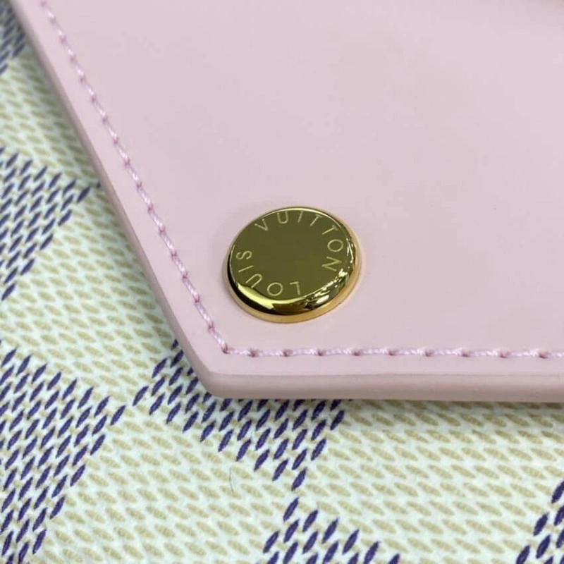 Goldcolou Louis Vuitton Damier Azur Zoe Wallet Pink - Image 5