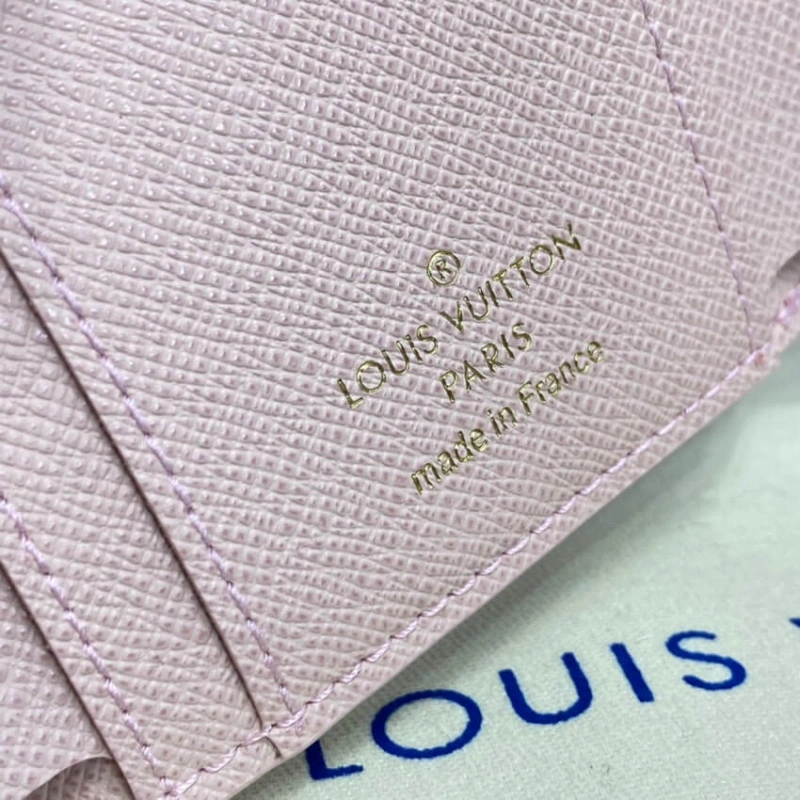 Goldcolou Louis Vuitton Damier Azur Zoe Wallet Pink - Image 9