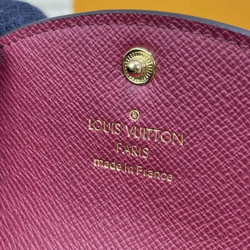 Gusseted Louis Vuitton Monogram Canvas Rosalie Coin Purse Fuchsia - Image 8