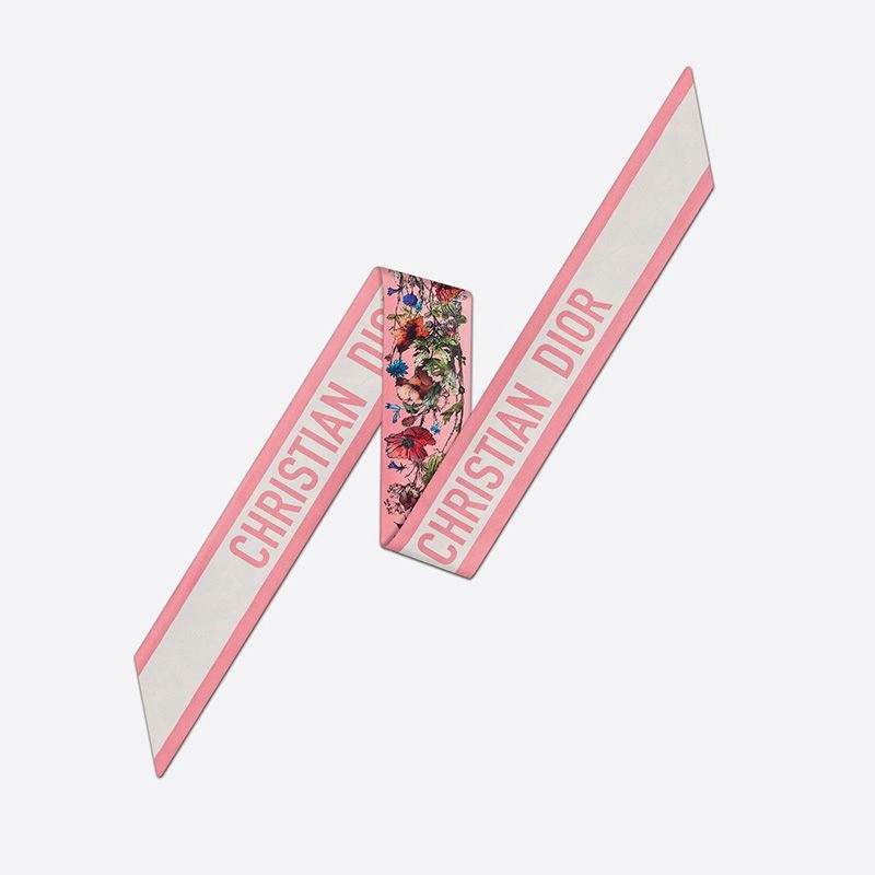 Popular 4494 Dior Mitzah Twill D-Millefiori Motif Silk Pink - Image 3